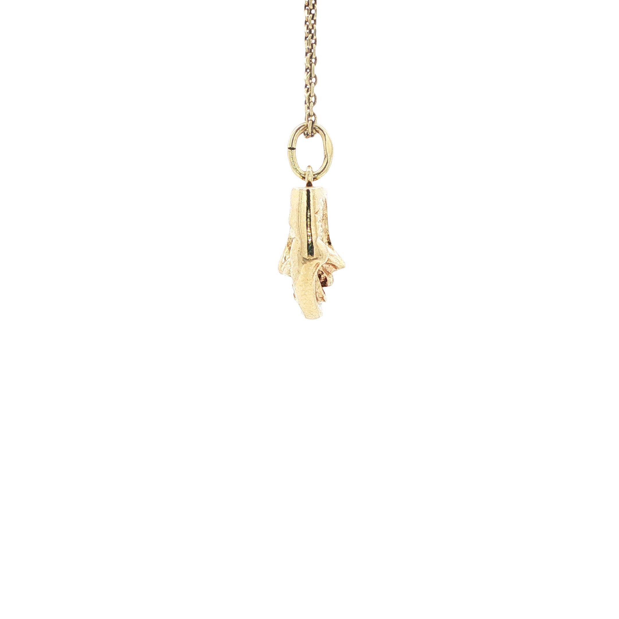 Vintage mask pendant 8 kt