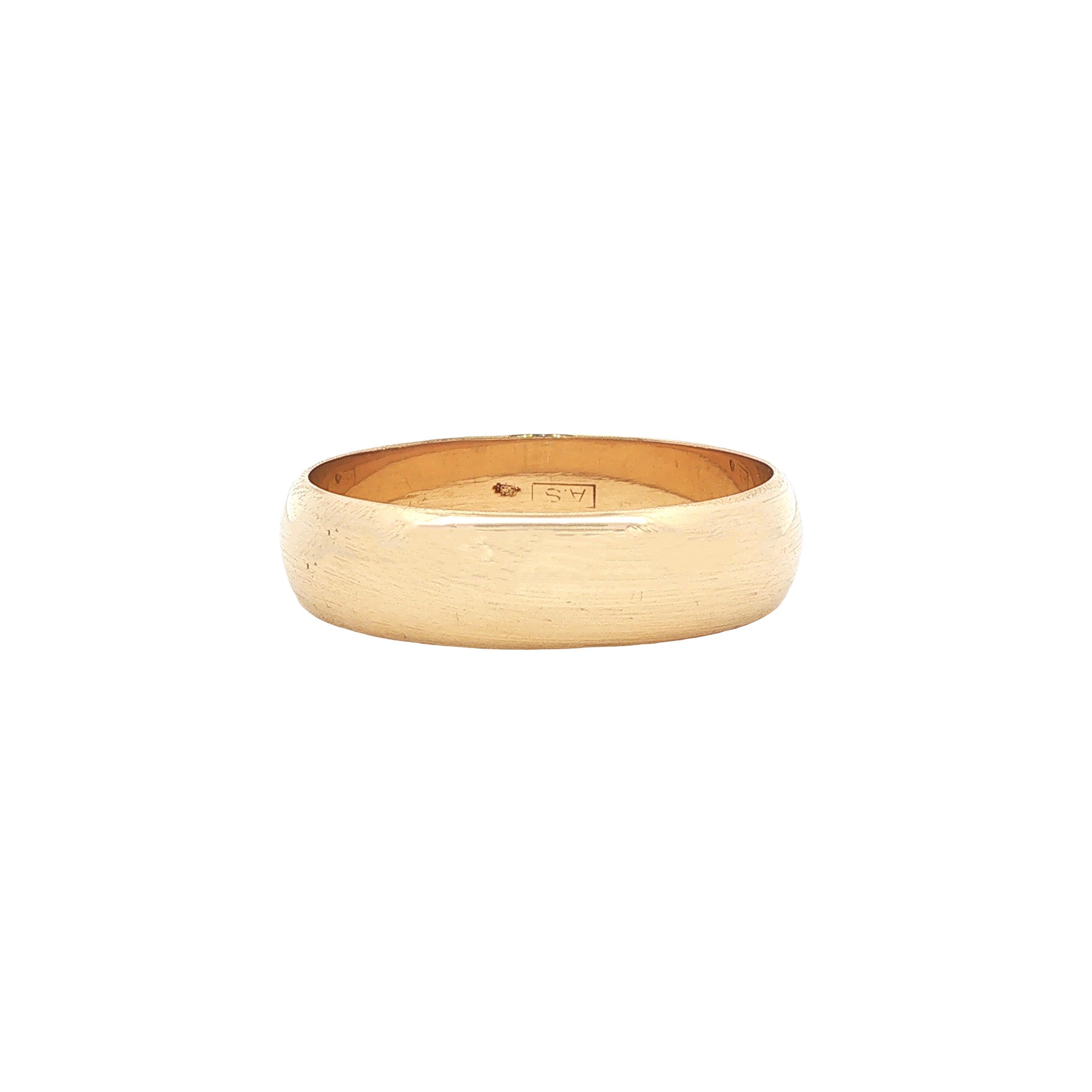 Vintage plain 14 kt gold ring