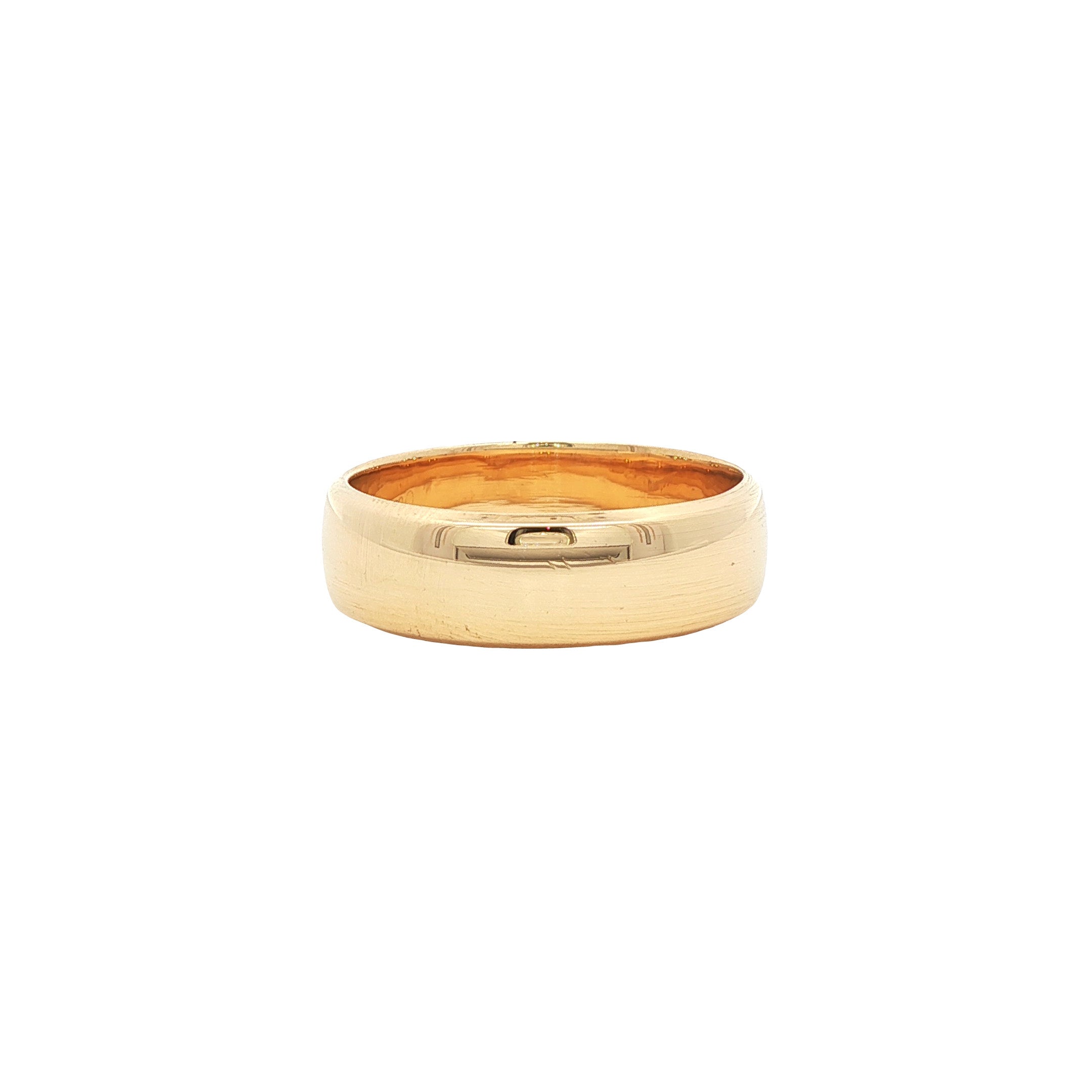 Gouden gladde ring 14 kt