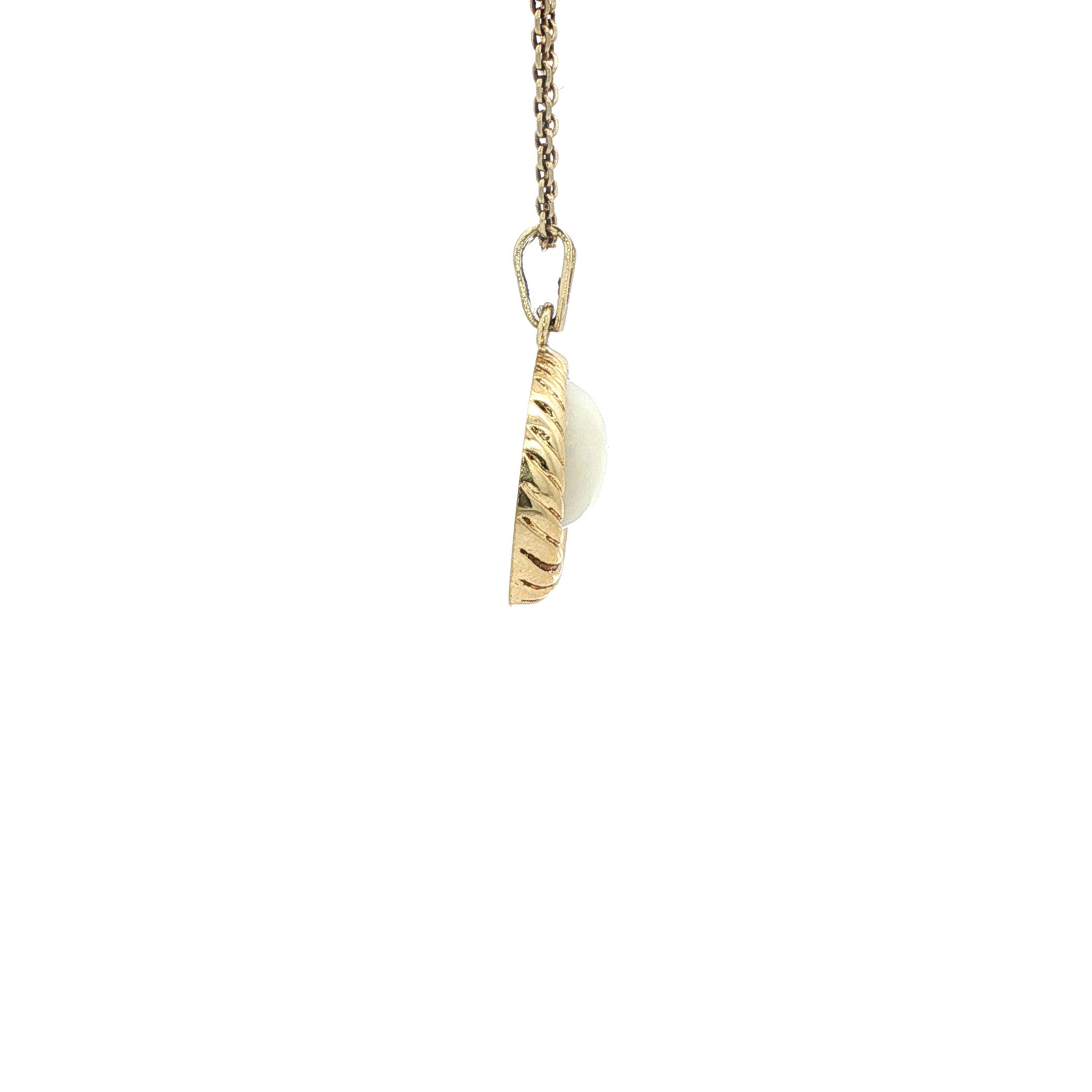Gouden vintage hanger met opaal 14 kt