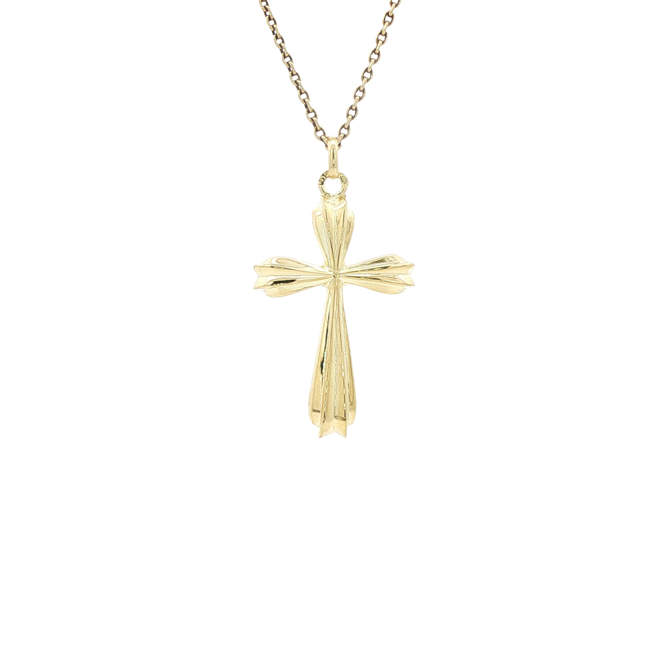14 kt gold cross pendant