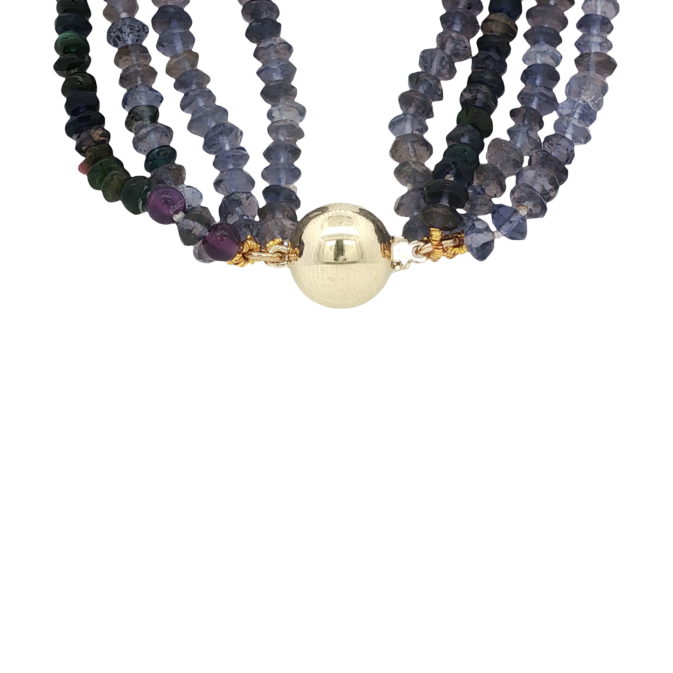Ioliet collier met gouden sluiting 14 kt