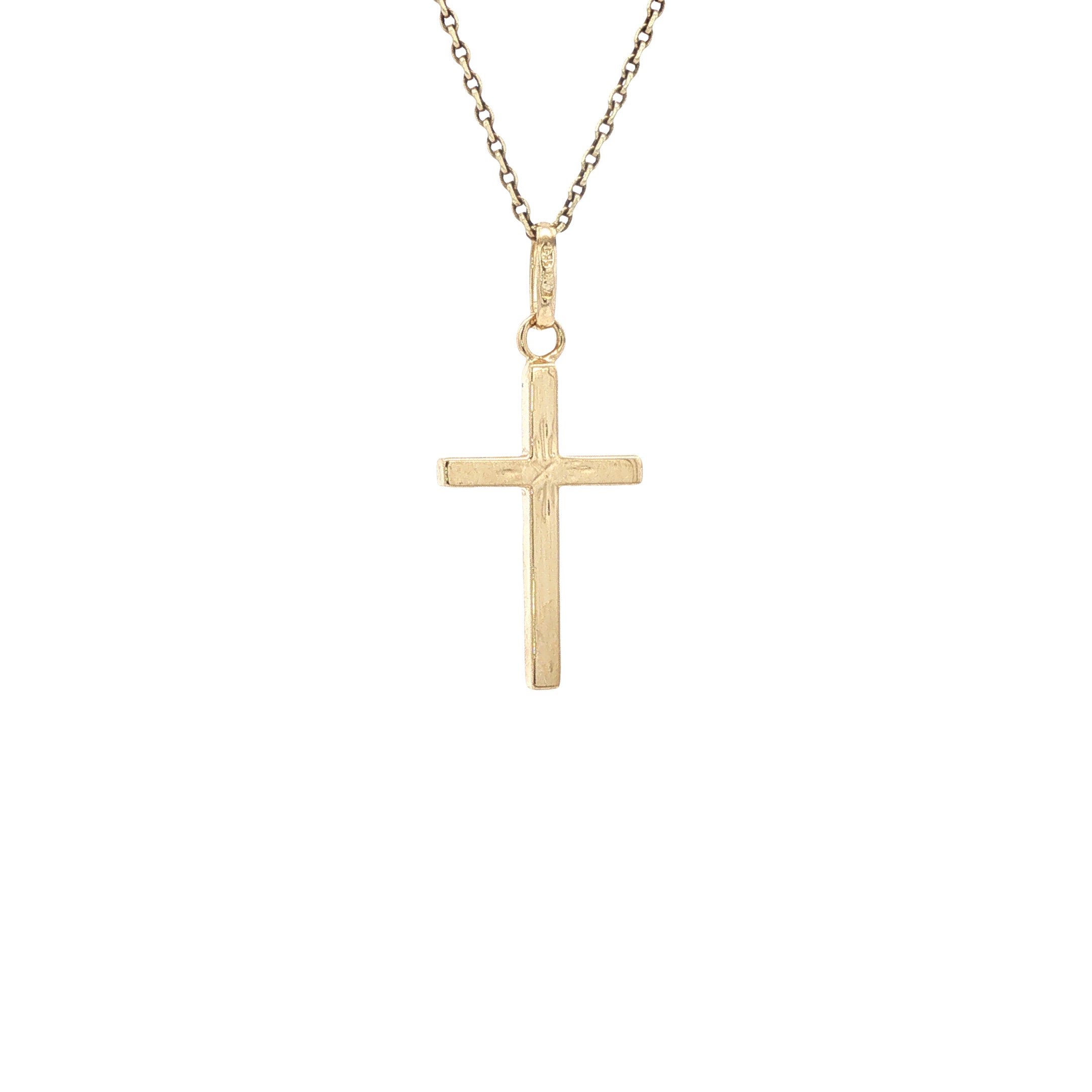 Vintage gold cross pendant 14 kt