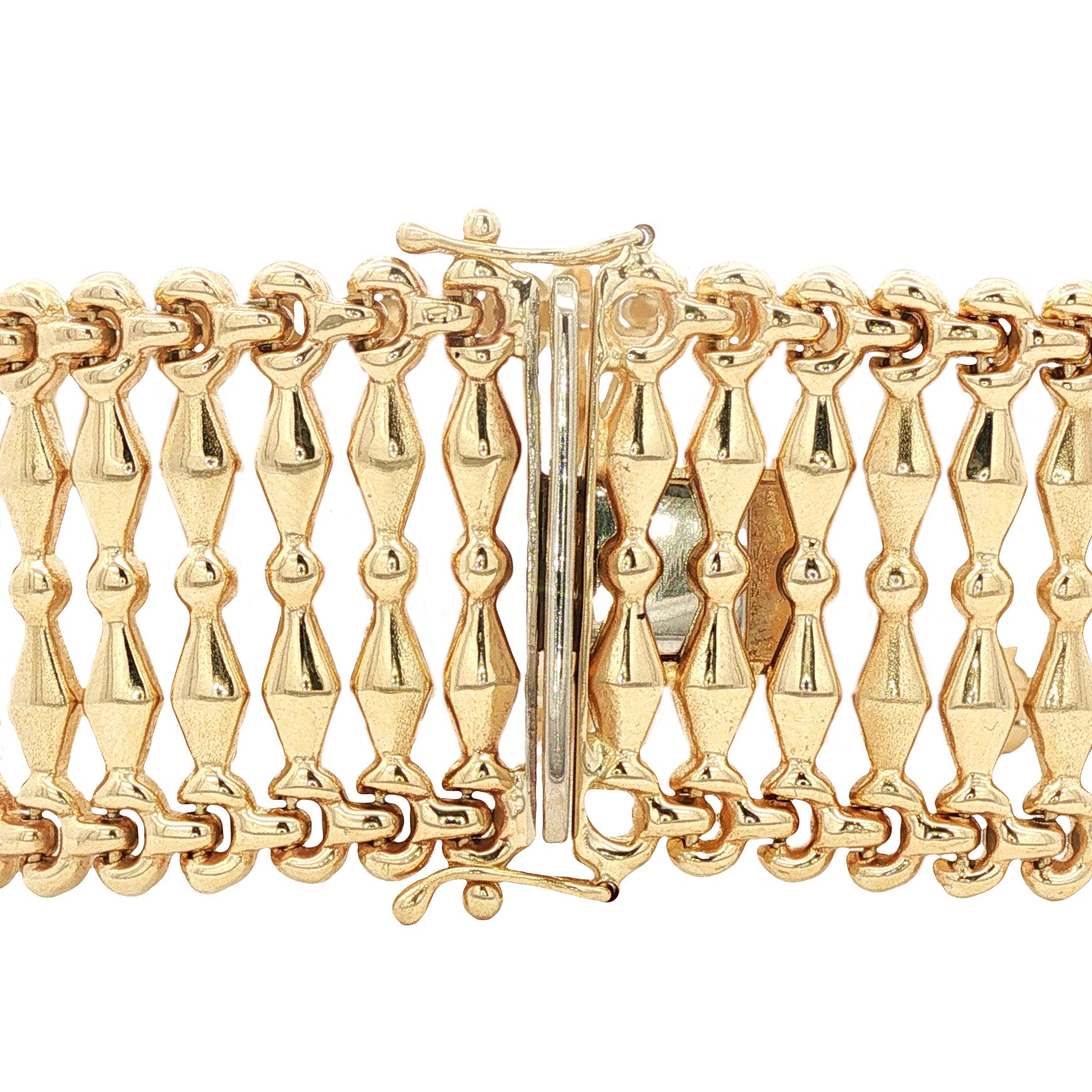 Gouden vintage fantasie armband 14 kt