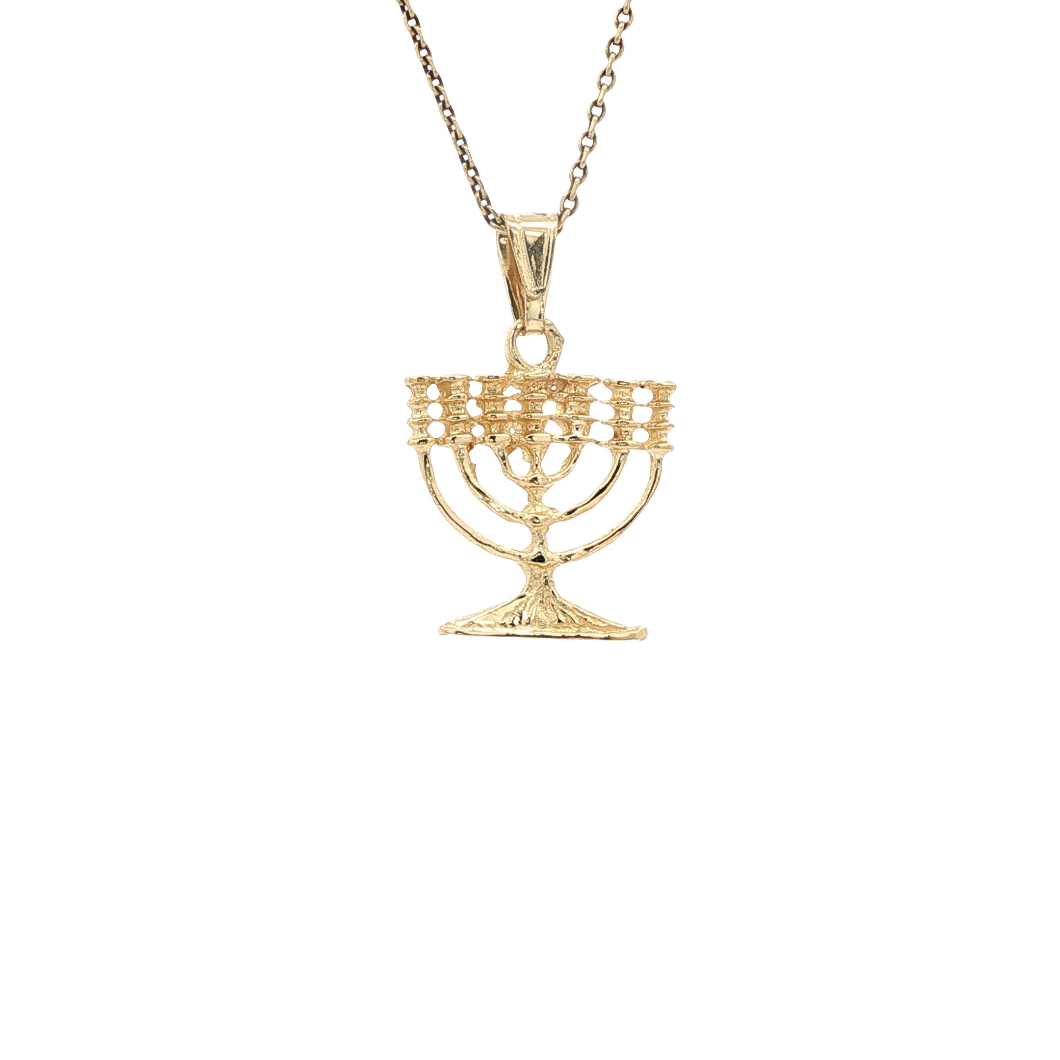 Gouden Menora hanger 14 kt