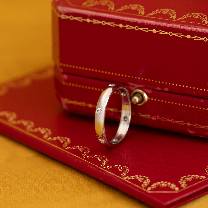 Witgouden Cartier Stella band met diamant 18 kt