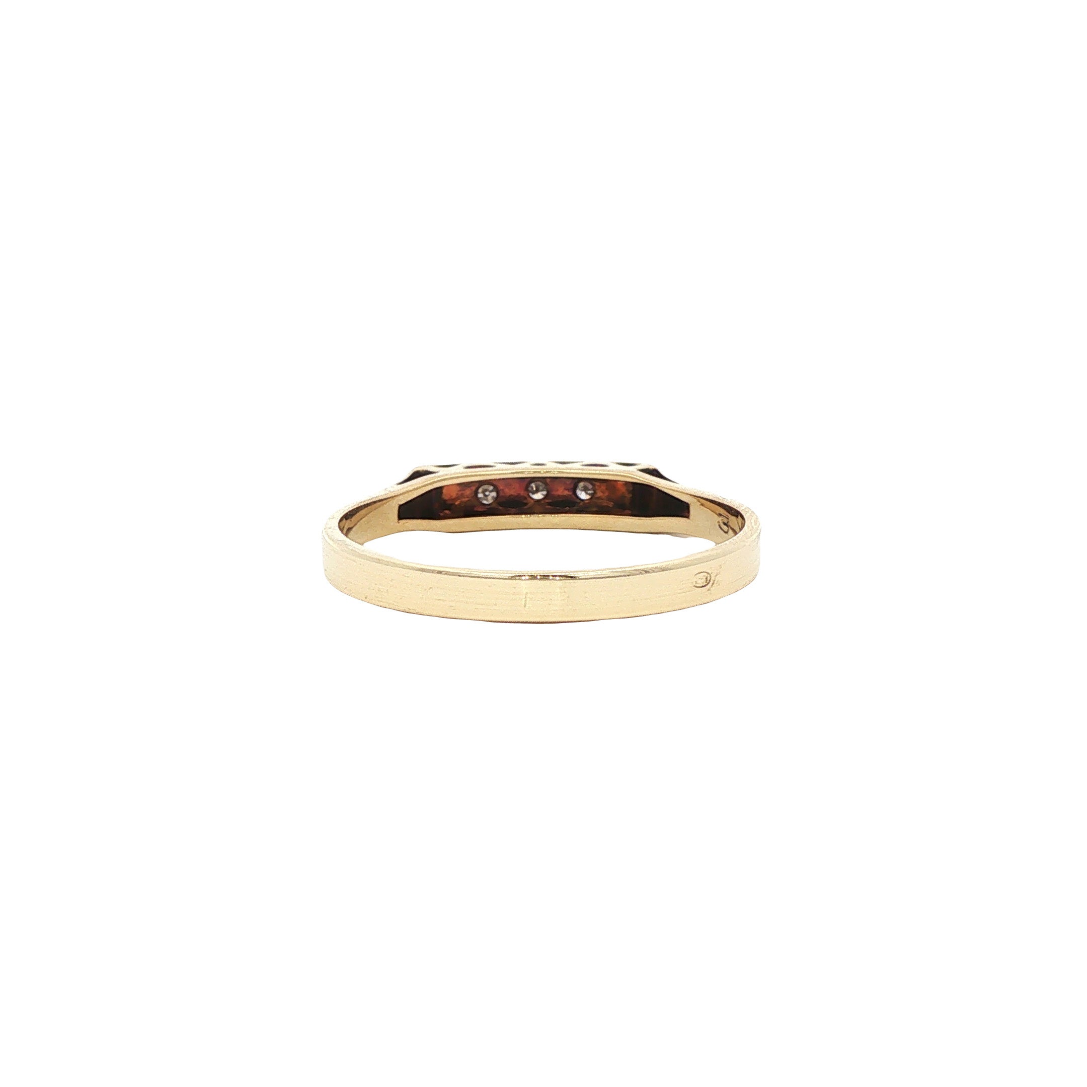 Gouden vintage ring met diamant 14 kt