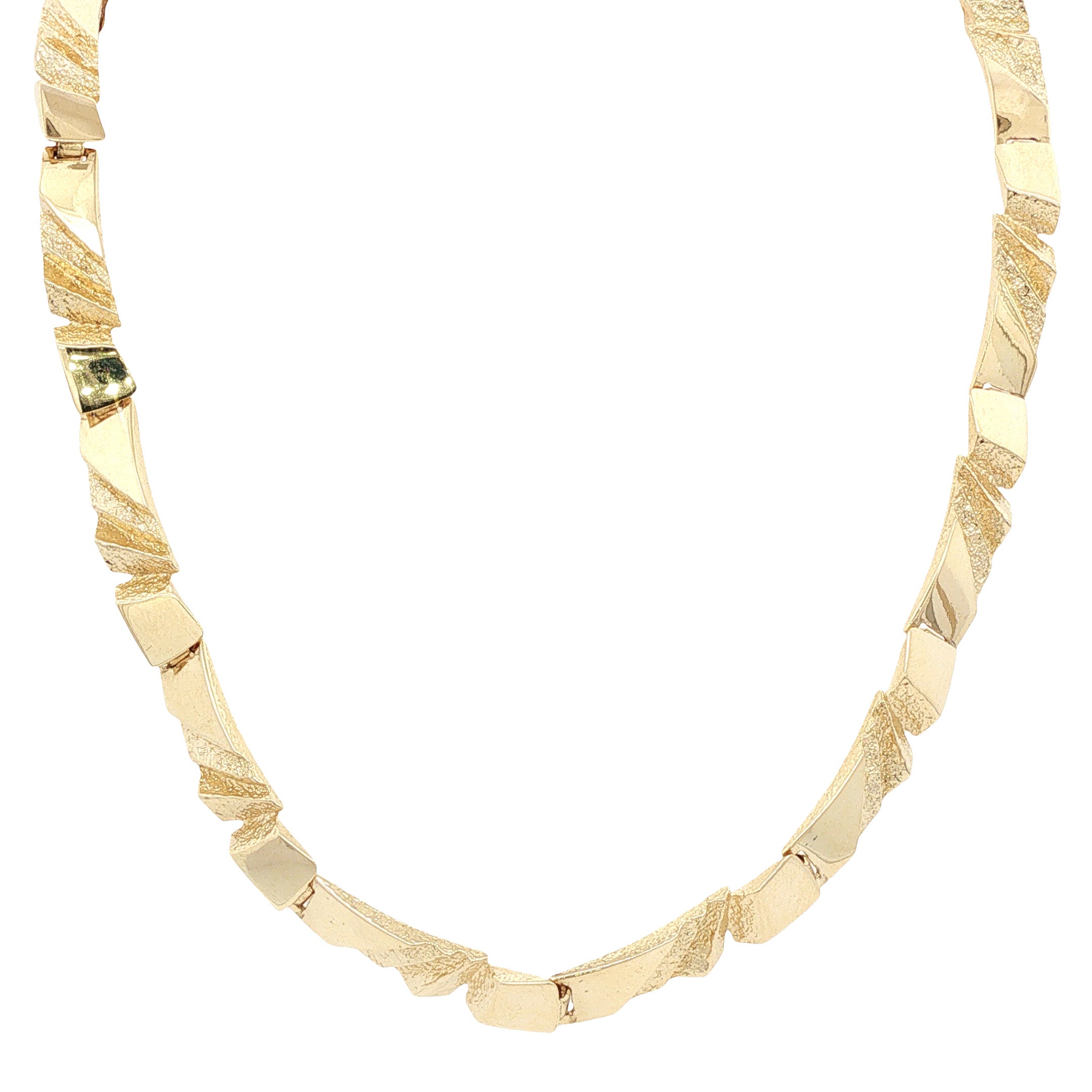 Gouden vintage fantasie collier 14 kt