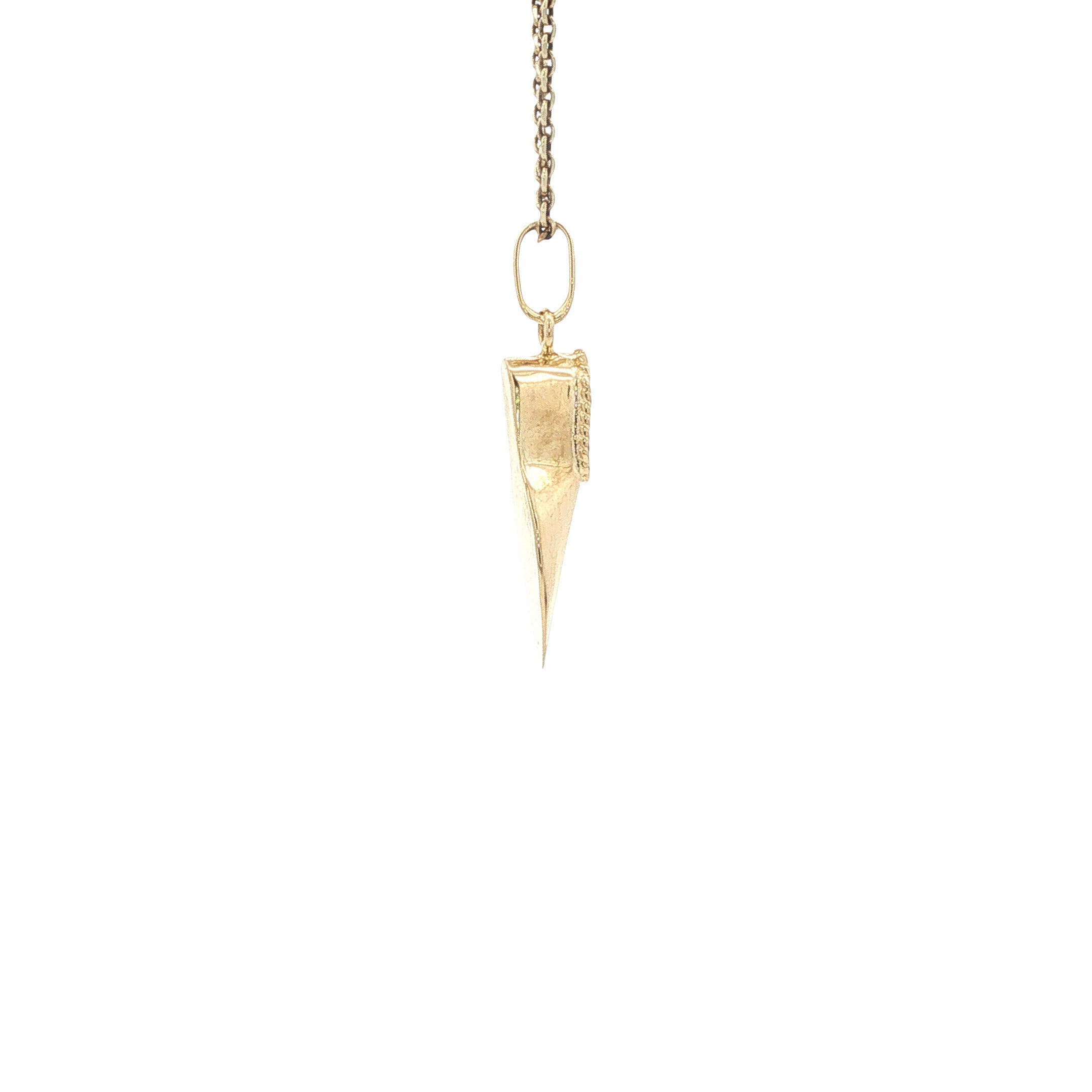 Vintage gold Arabic shoe pendant, 14 kt