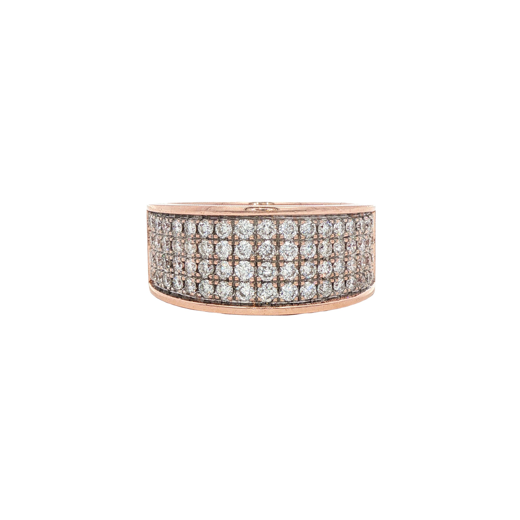 14 kt rose-gold vintage ring with diamond