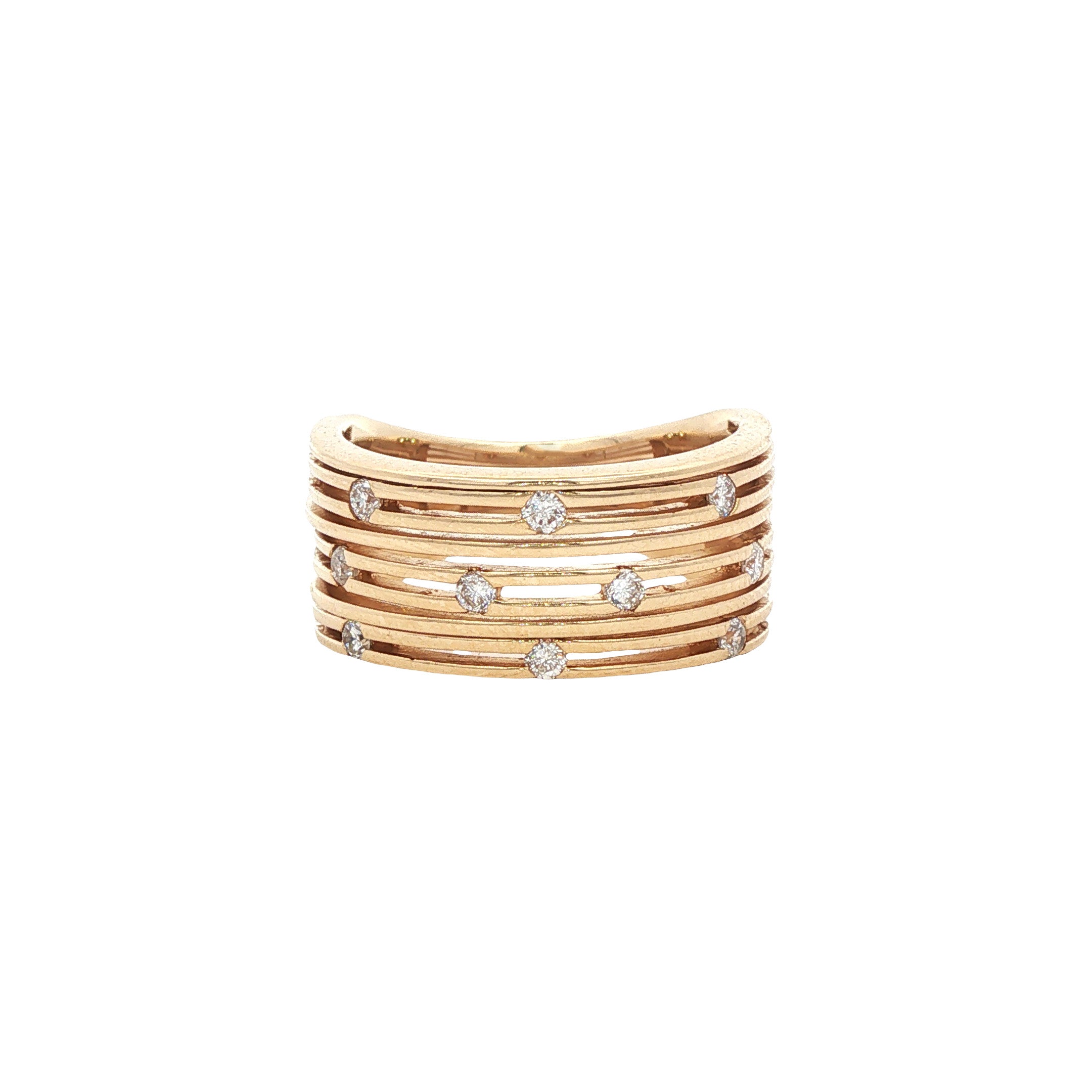 Gouden vintage ring met diamant 14 kt