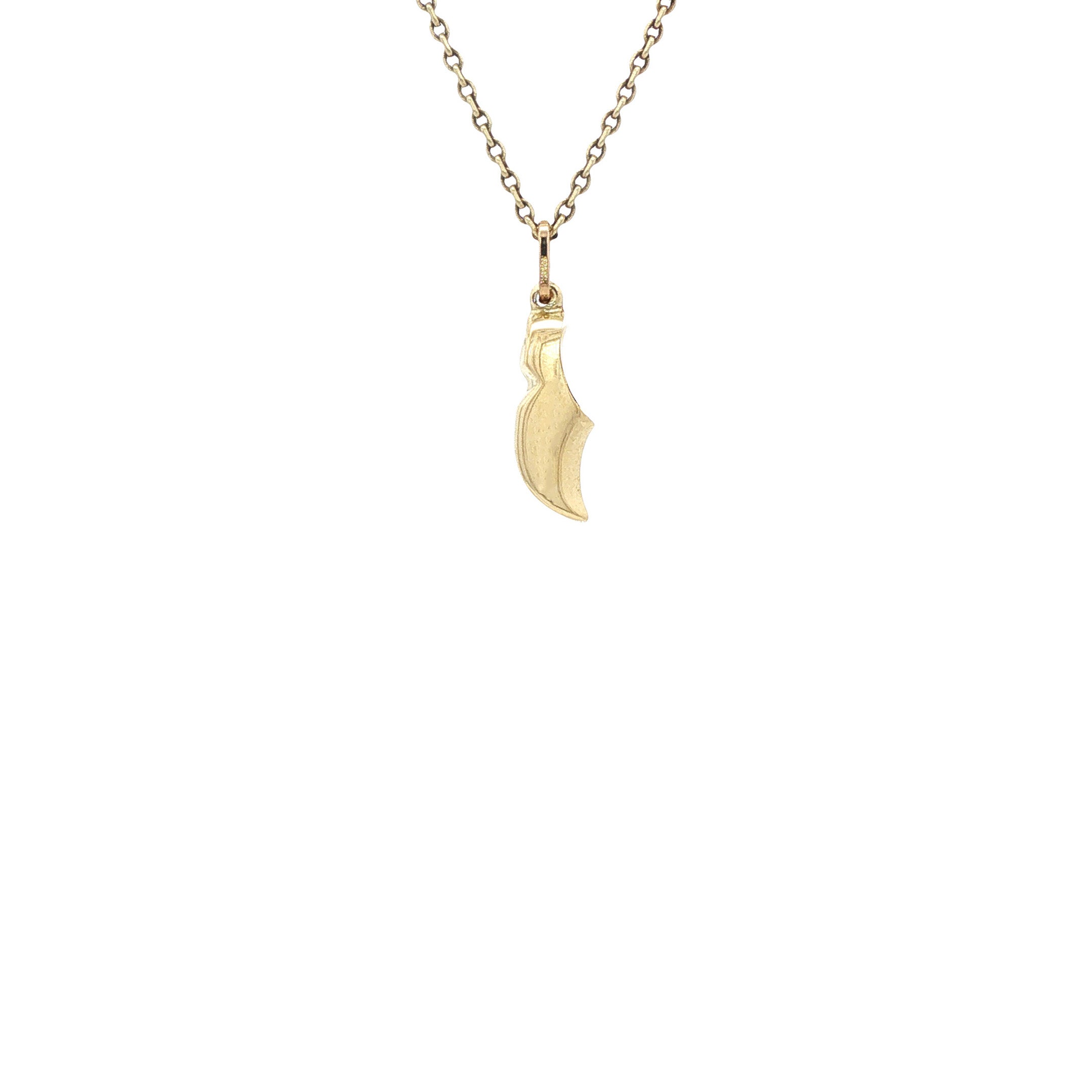 Gouden vintage klomp hanger 14 kt