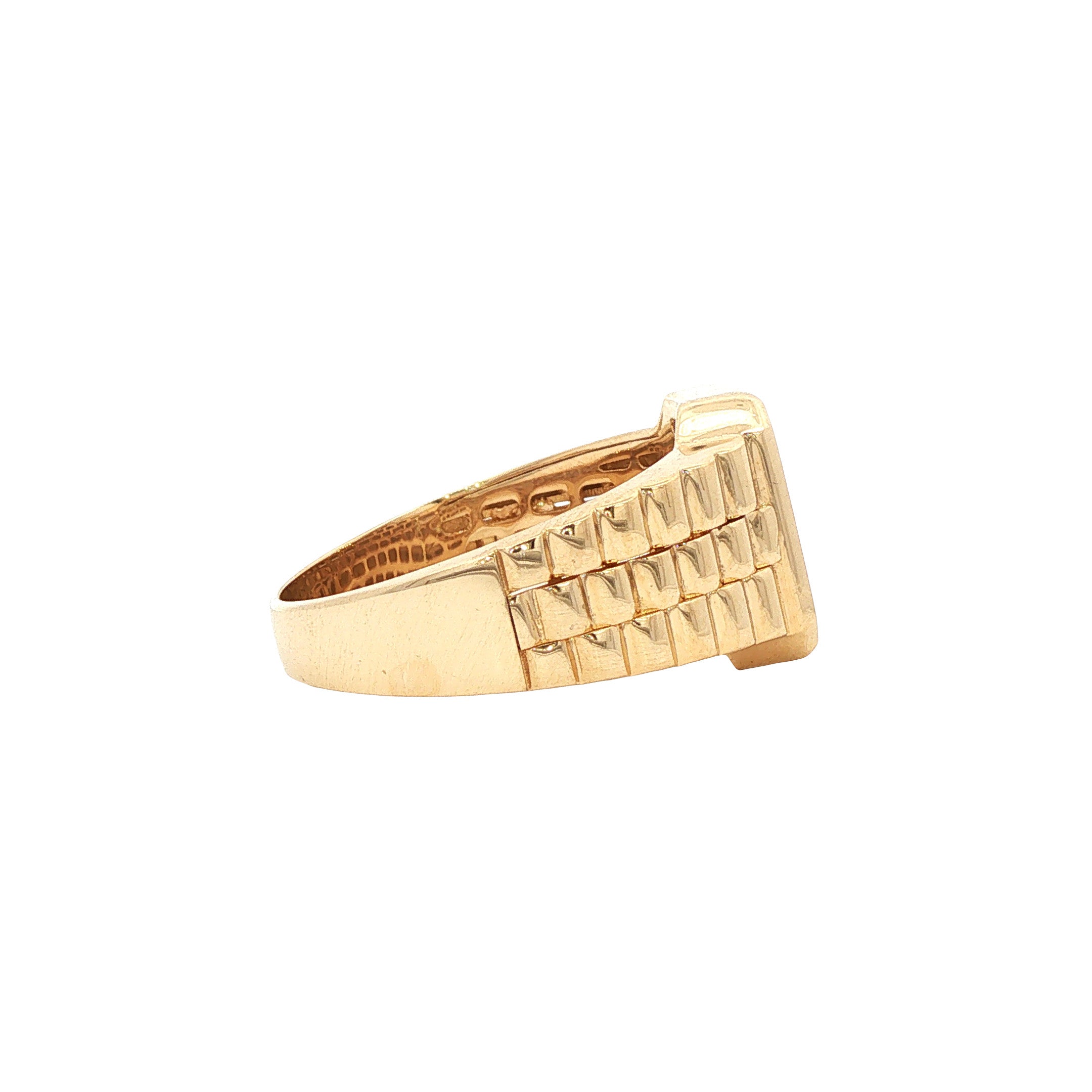 14 kt gold vintage fantasy signet ring