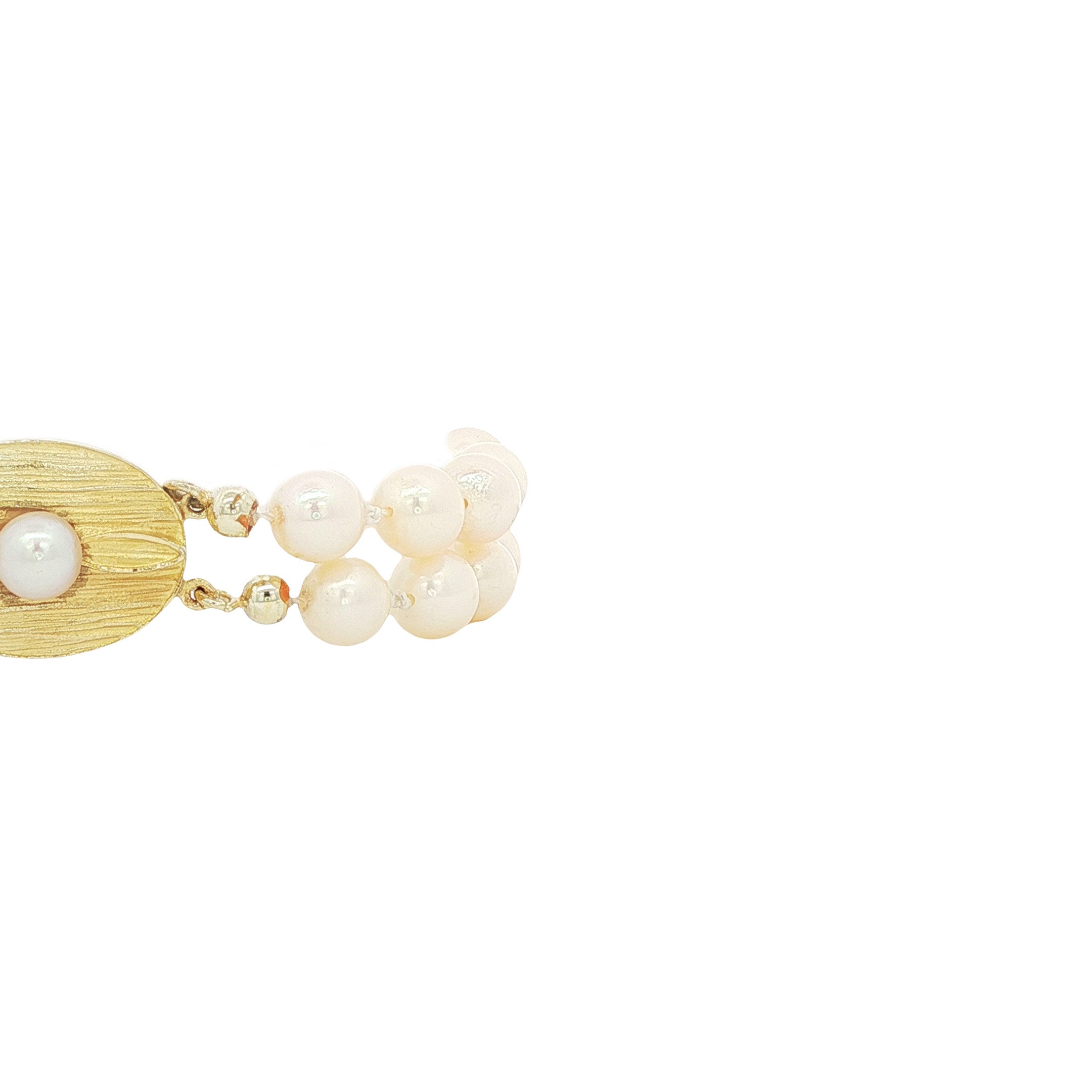 Vintage pearl bracelet with 14 kt gold clasp