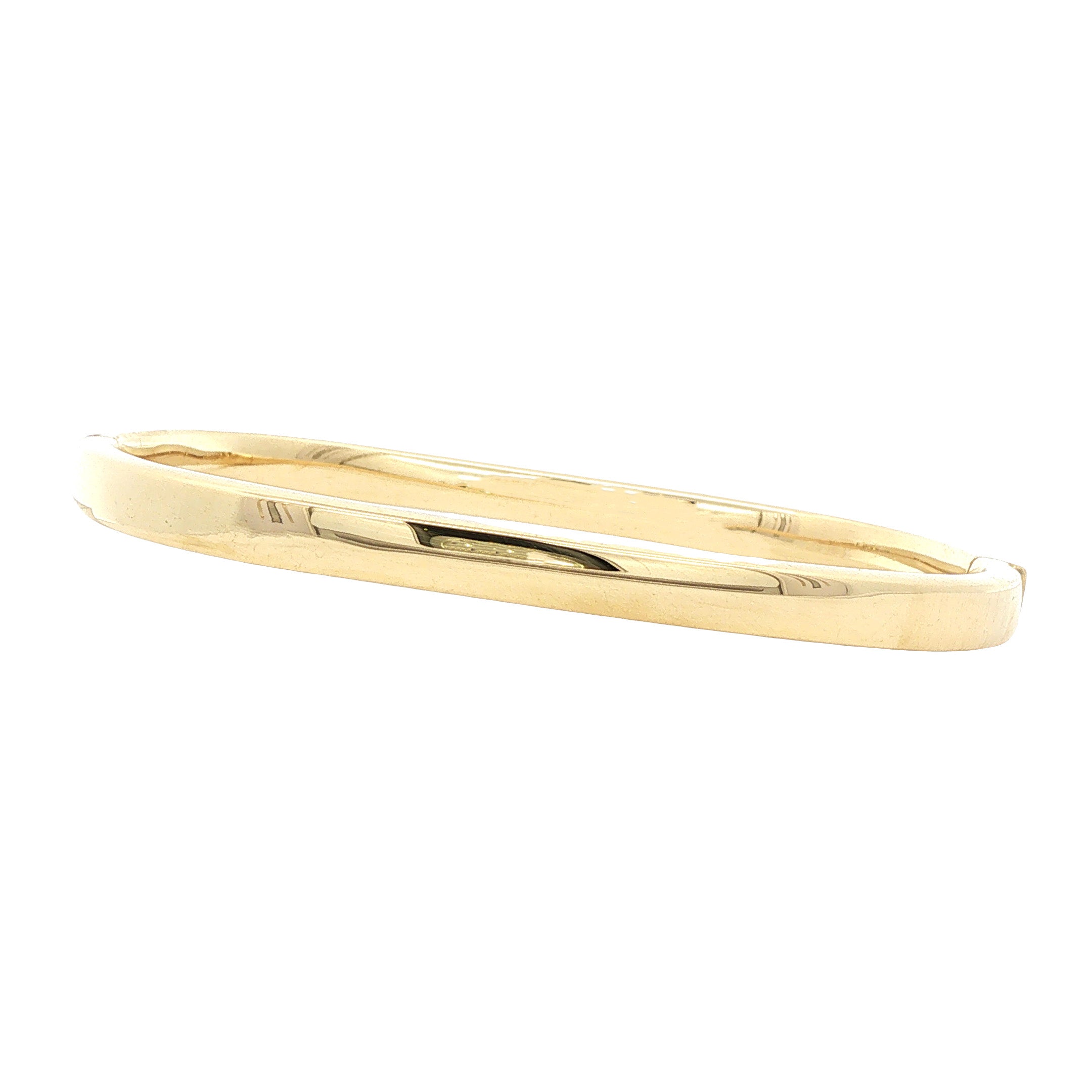 Gouden vintage gladde bangle 18 kt