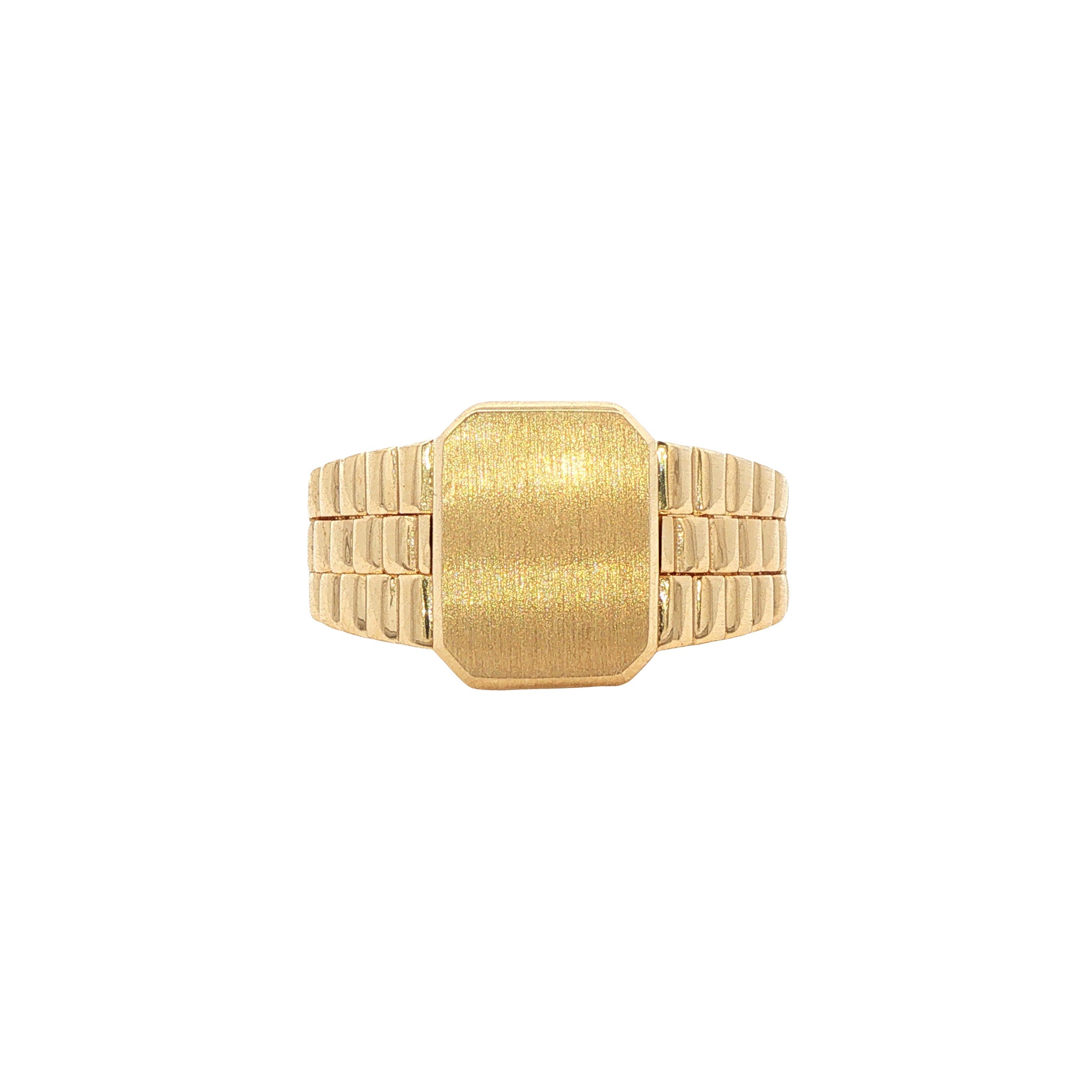 14 kt gold vintage fantasy signet ring