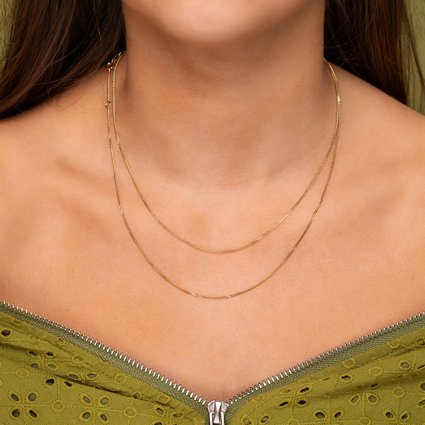 Gouden gourmet collier 14 kt