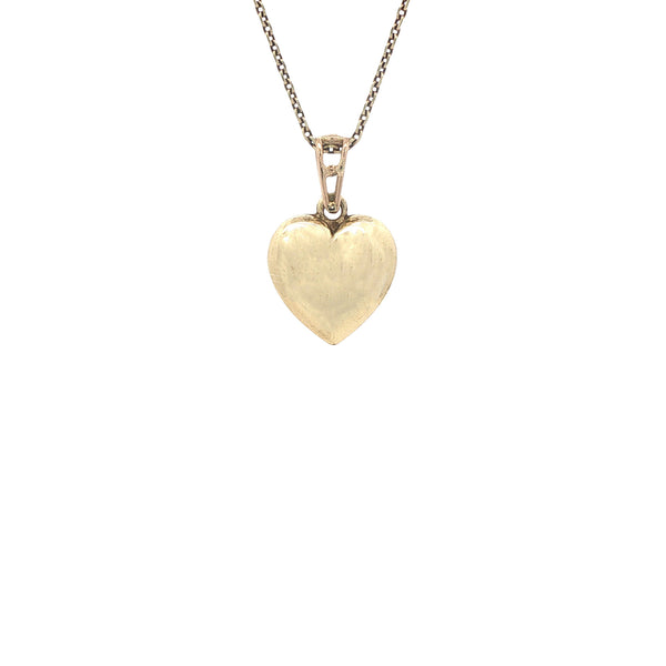 Vintage gold heart pendant, 14 kt