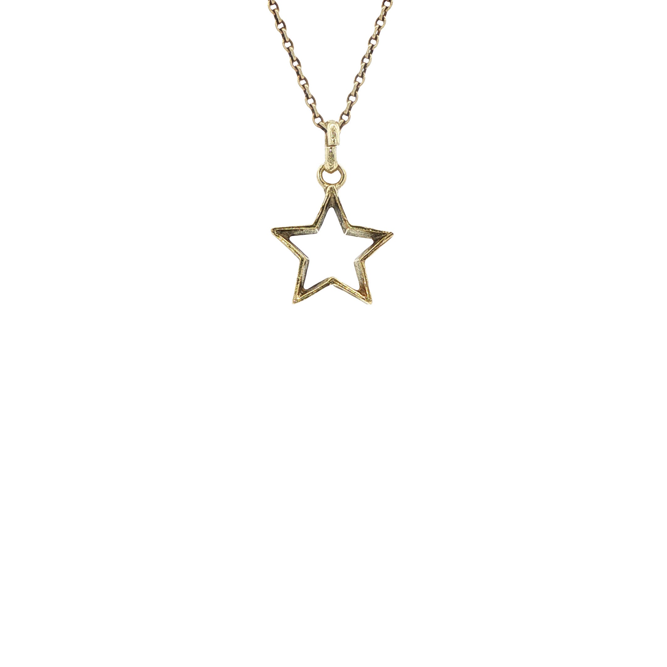 Gouden vintage ster hanger 14 kt