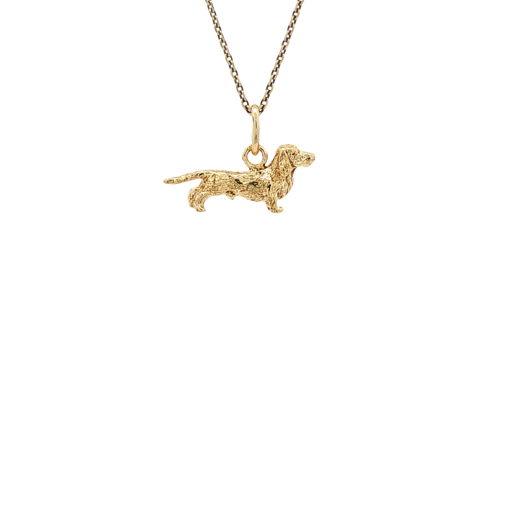 Vintage 14 kt gold dachshund pendant