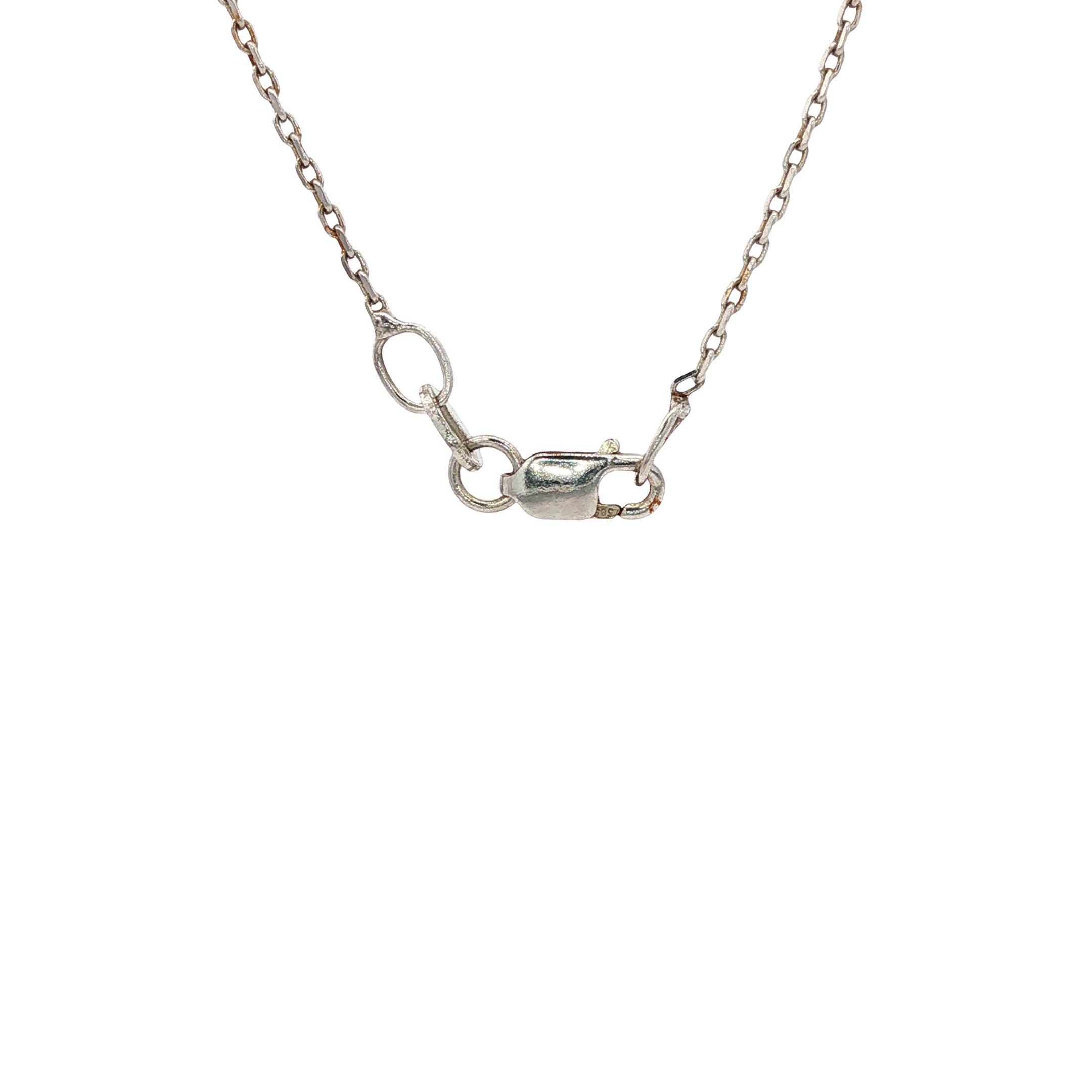 Witgouden vintage anker collier 14 kt