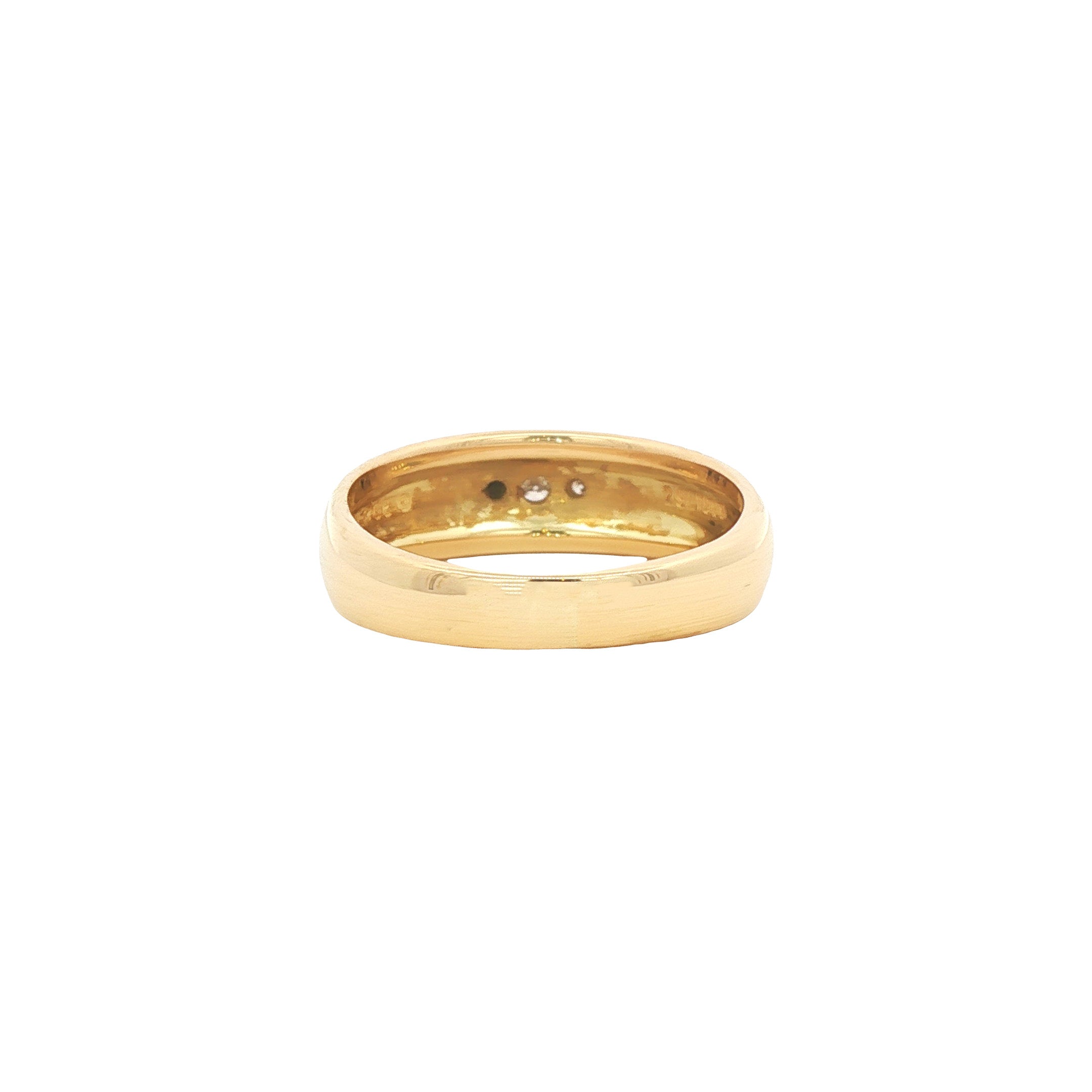 Gouden vintage Fabergé ring met emaille en diamant 18 kt