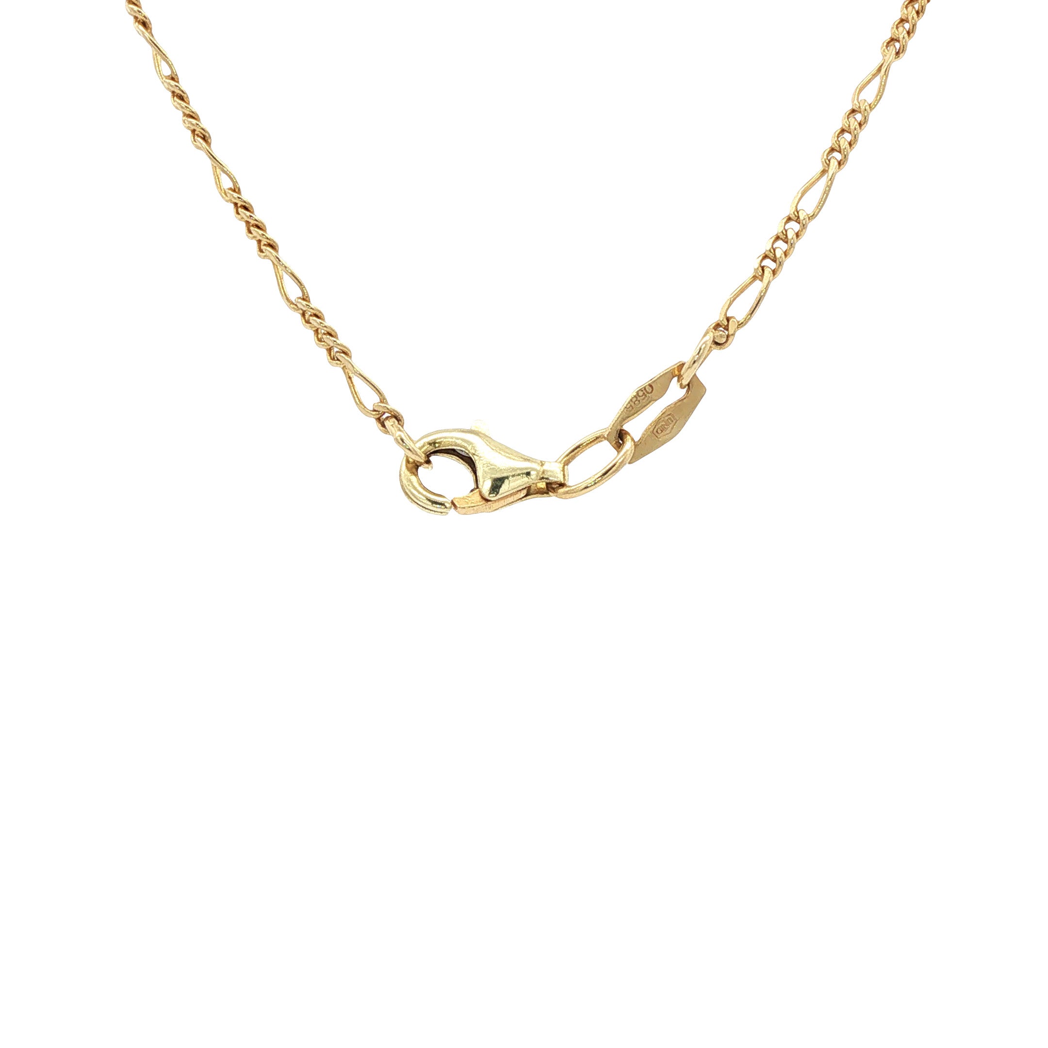 Gouden vintage figaro collier 14 kt
