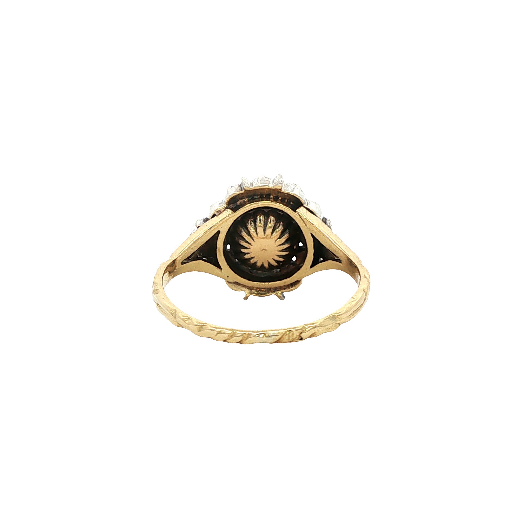 Gouden vintage ring met roosdiamant 14 kt/925
