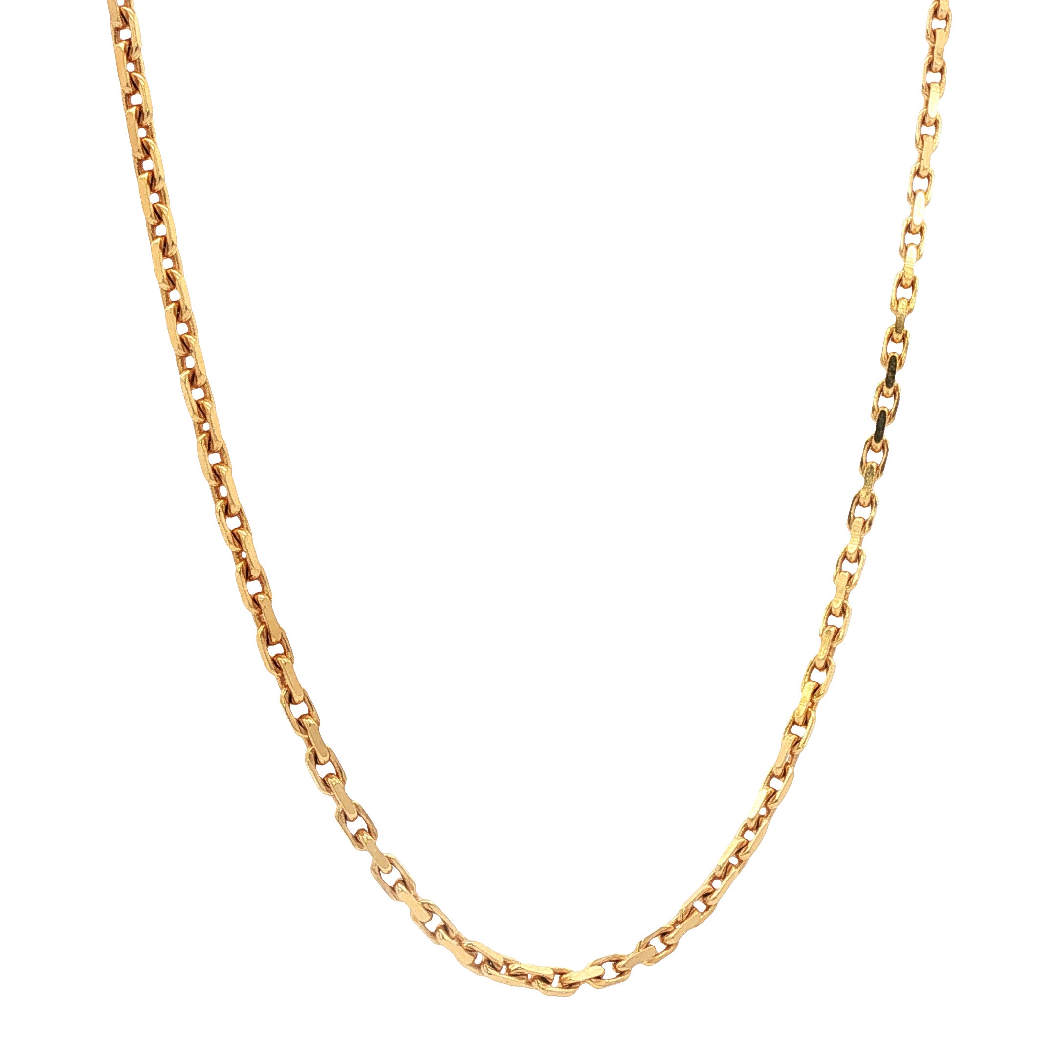 Gouden vintage anker collier 14 kt