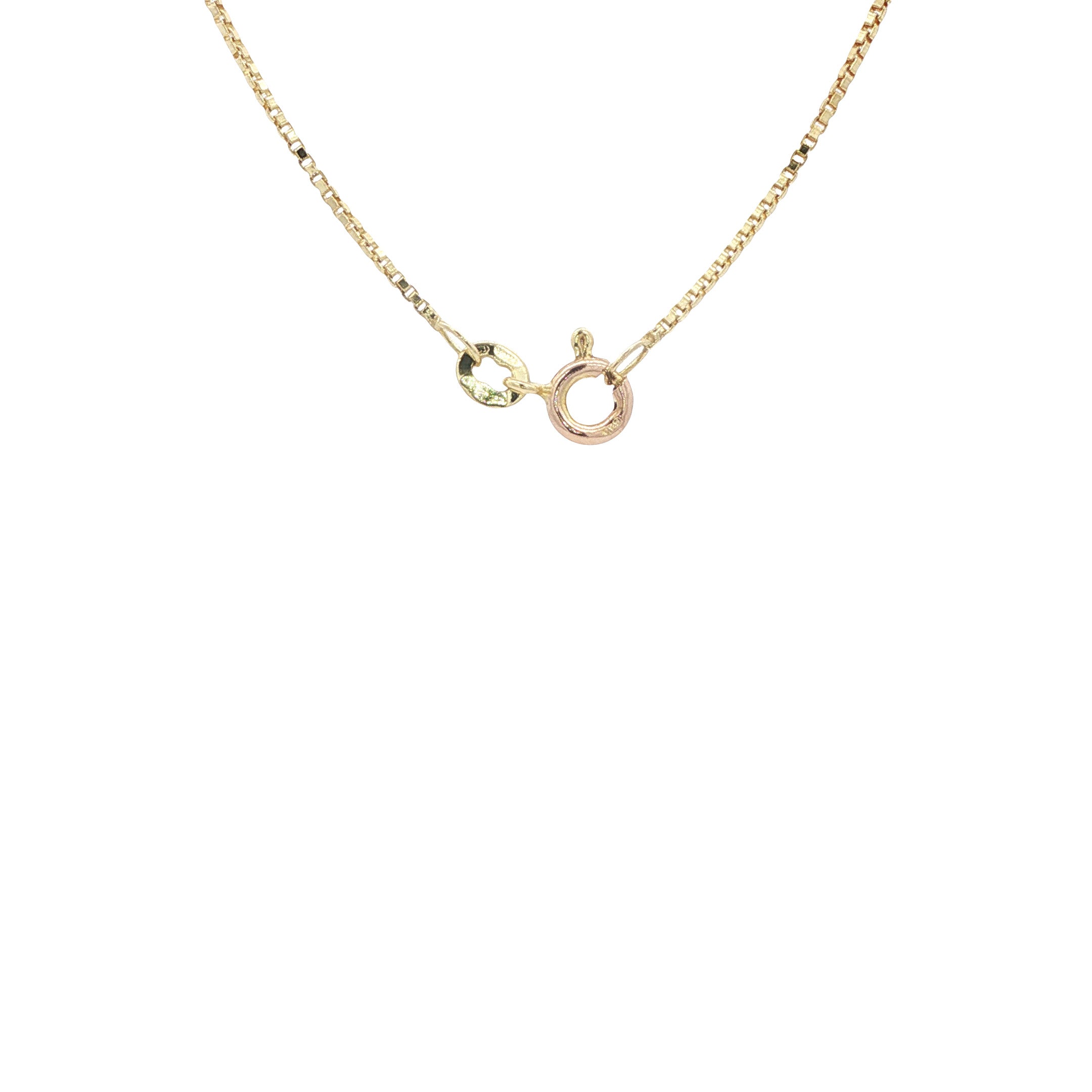 Vintage 14 kt gold Venetian chain necklace with pearl