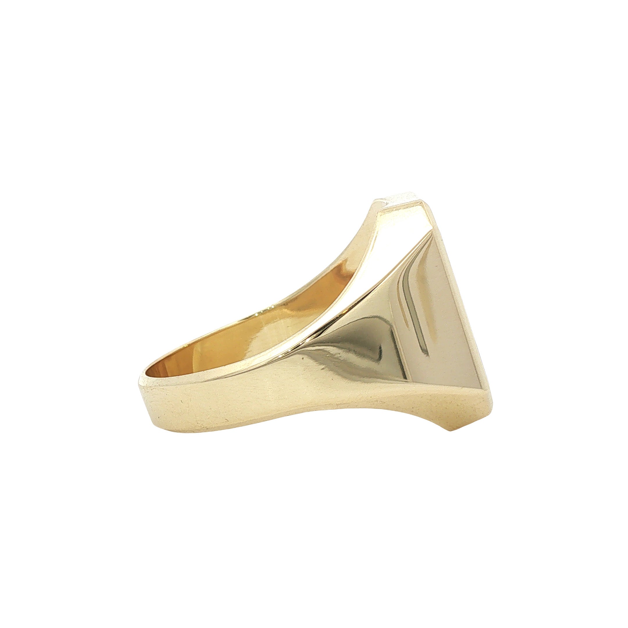 Gouden vintage ring met onyx 14 kt