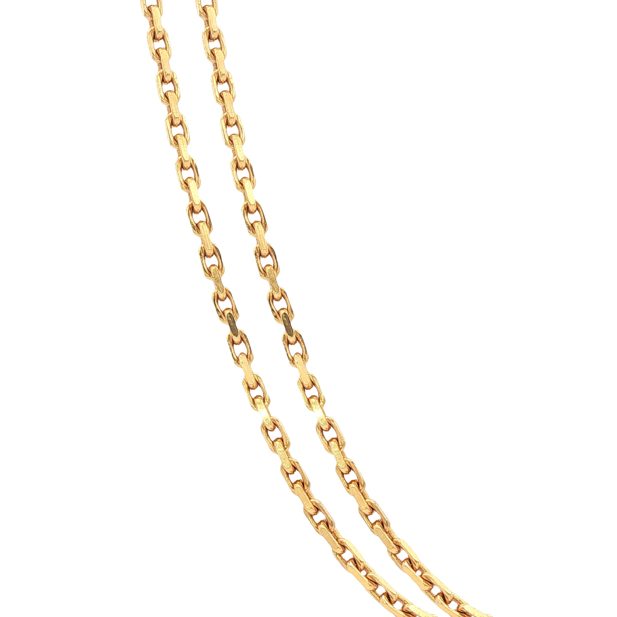 Gouden vintage anker collier 14 kt