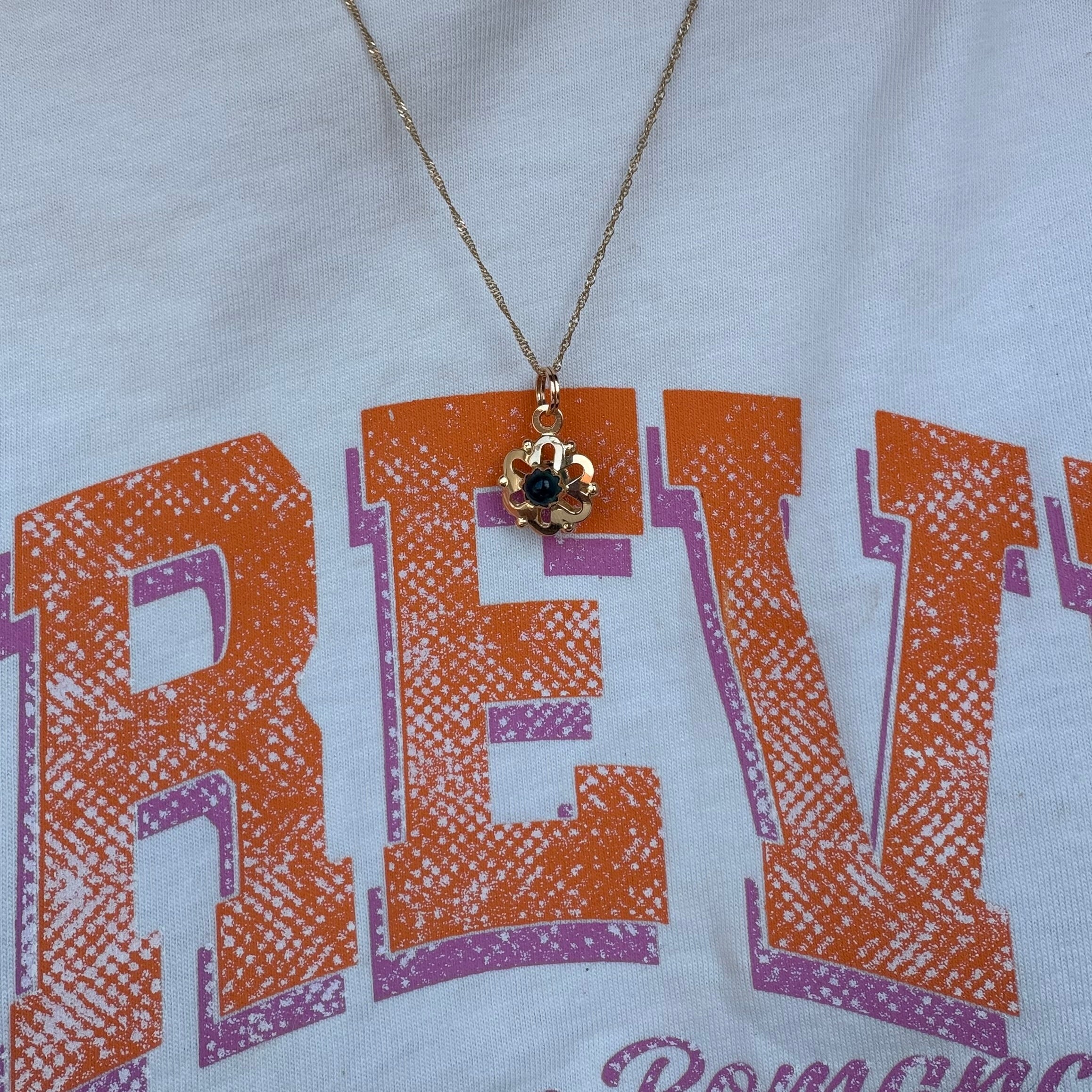 Gouden vintage singapore collier 14 kt