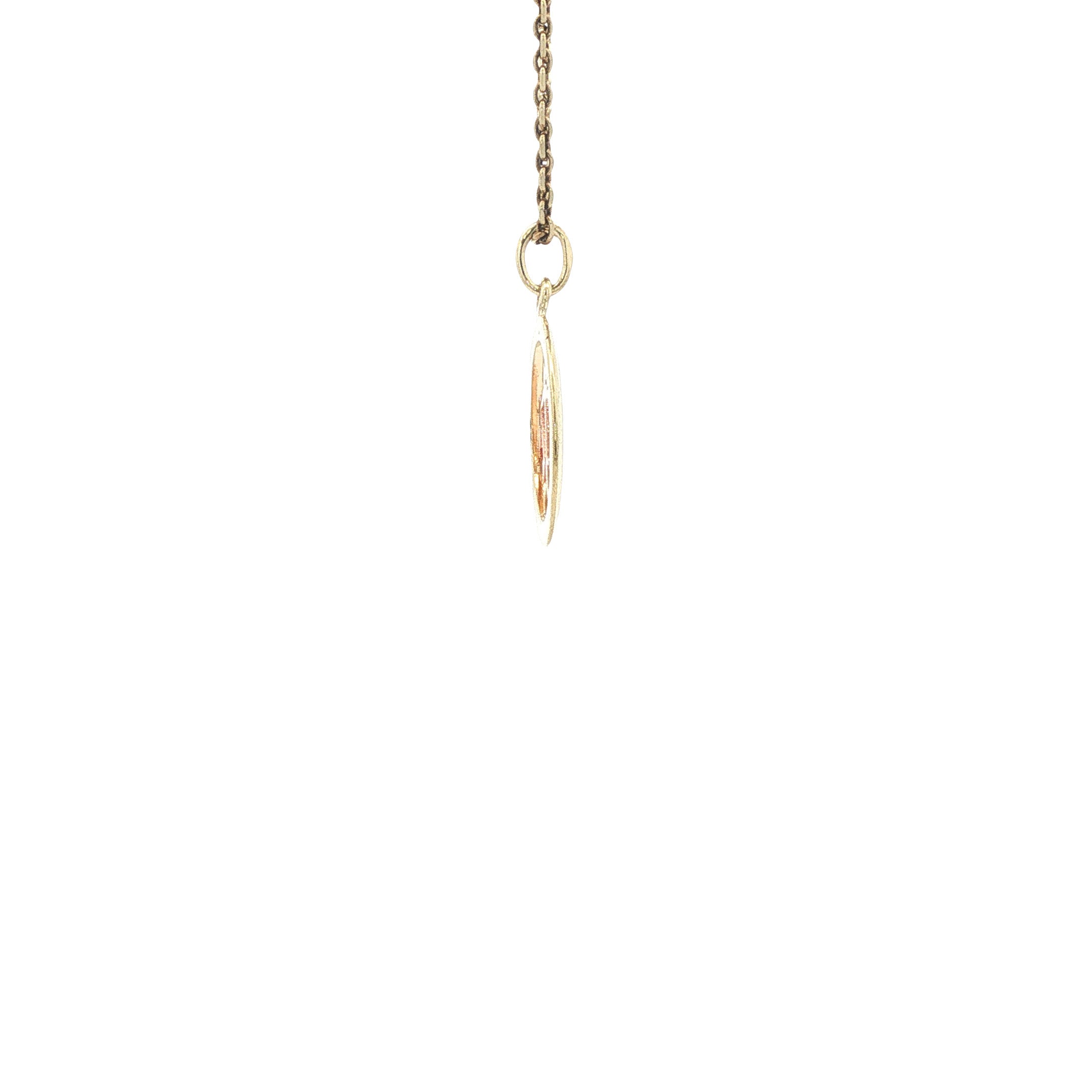 Bicolour vintage Libra zodiac pendant 9 kt