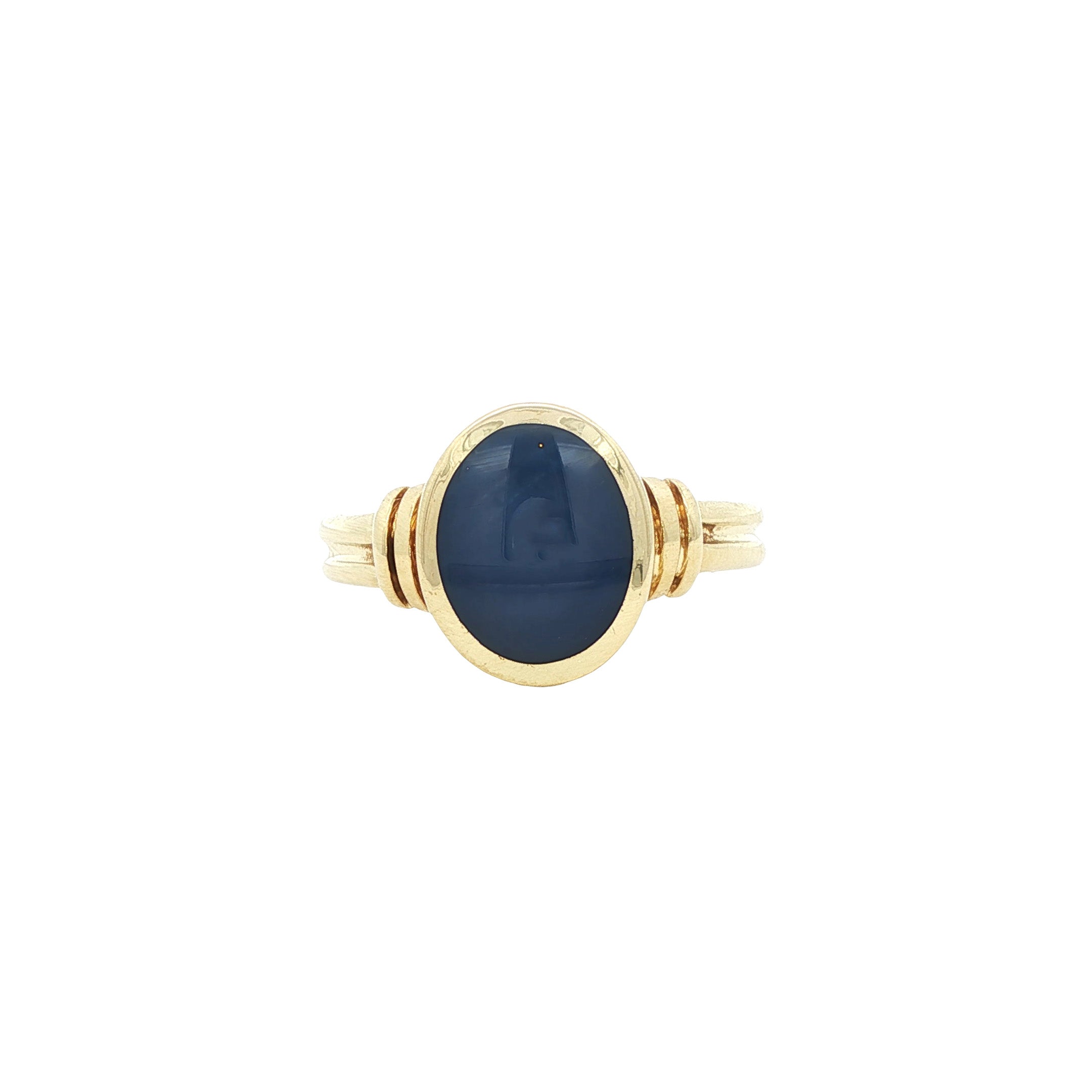 14 kt vintage gold ring with star sapphire