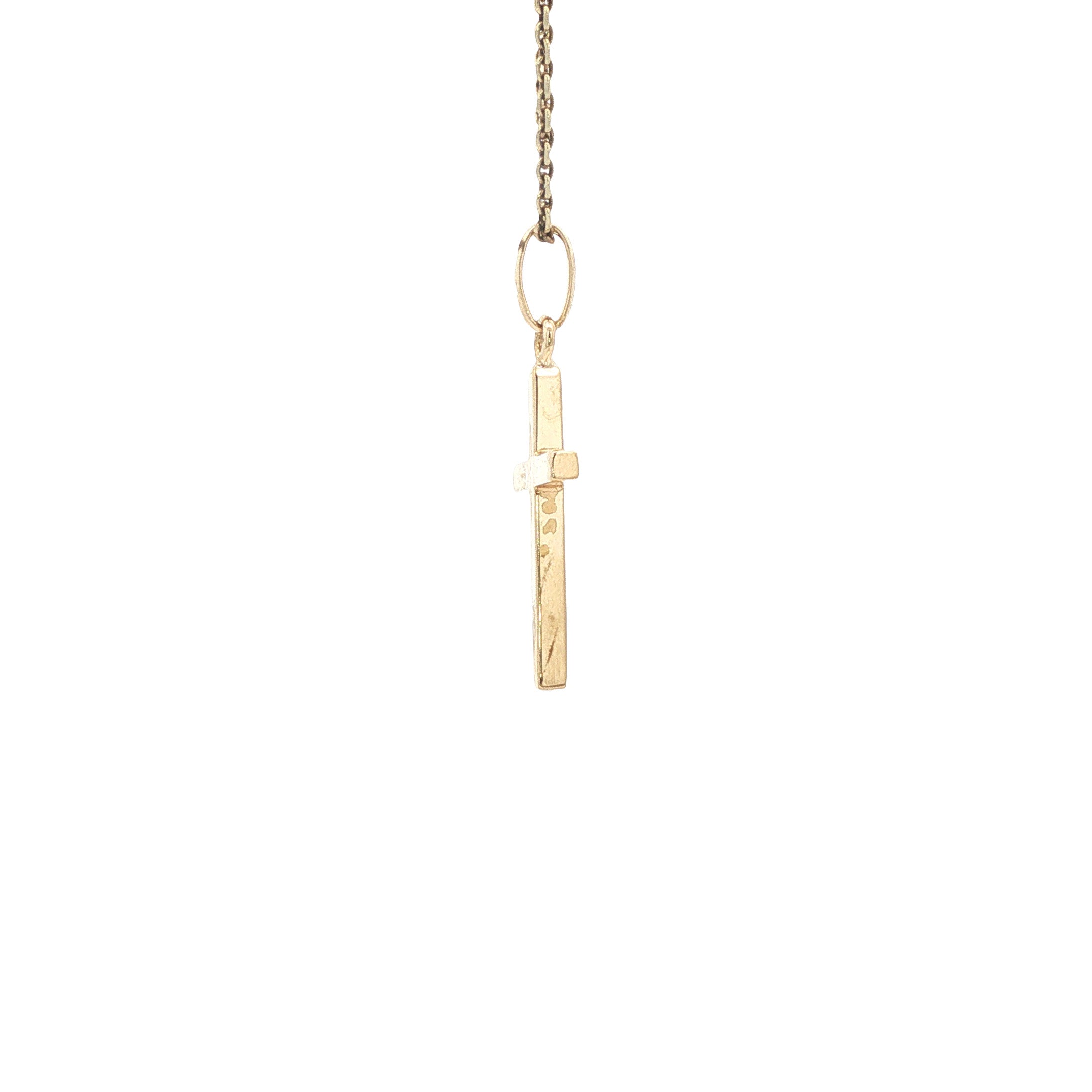 Vintage gold cross pendant 14 kt