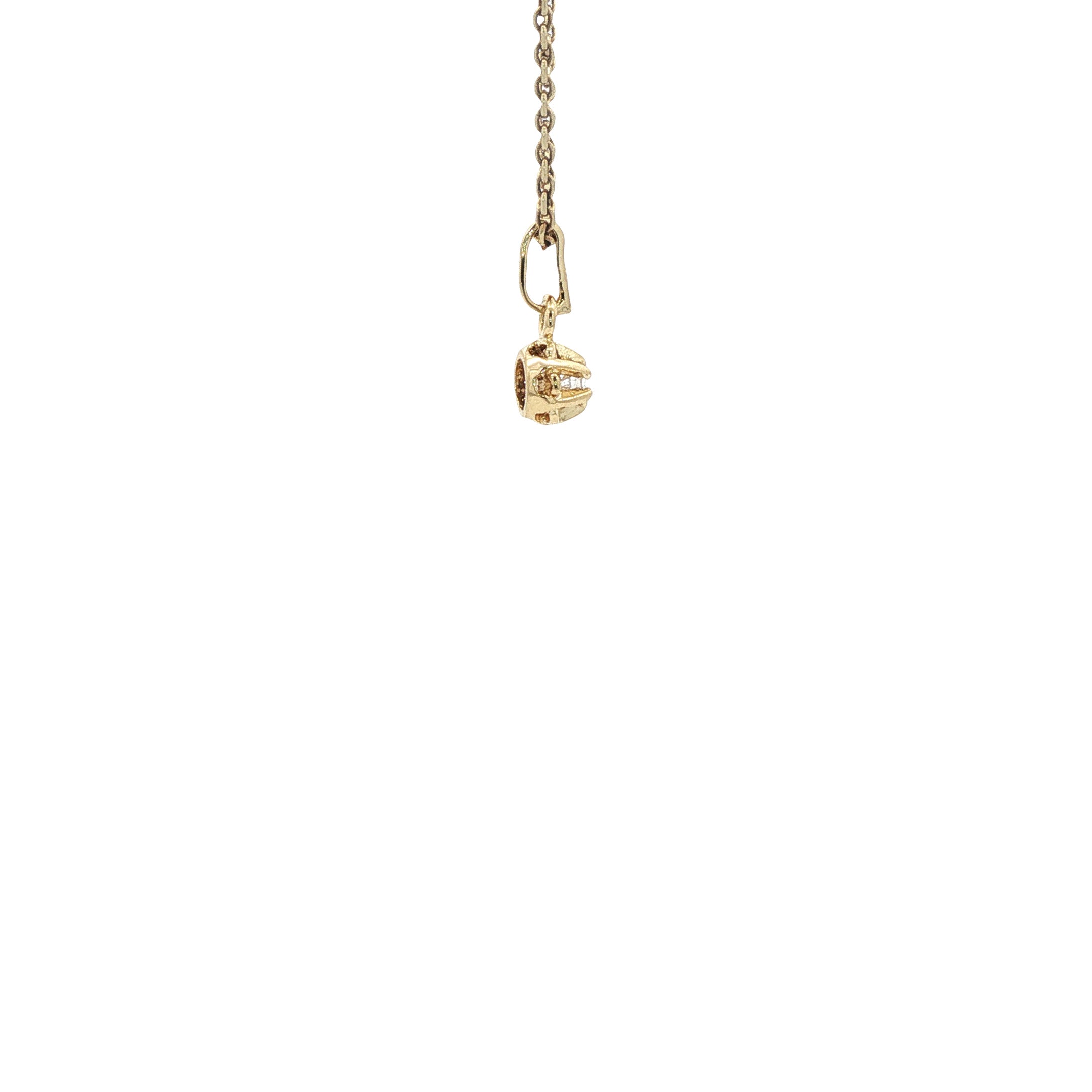 Gouden vintage hanger met diamant 14 kt