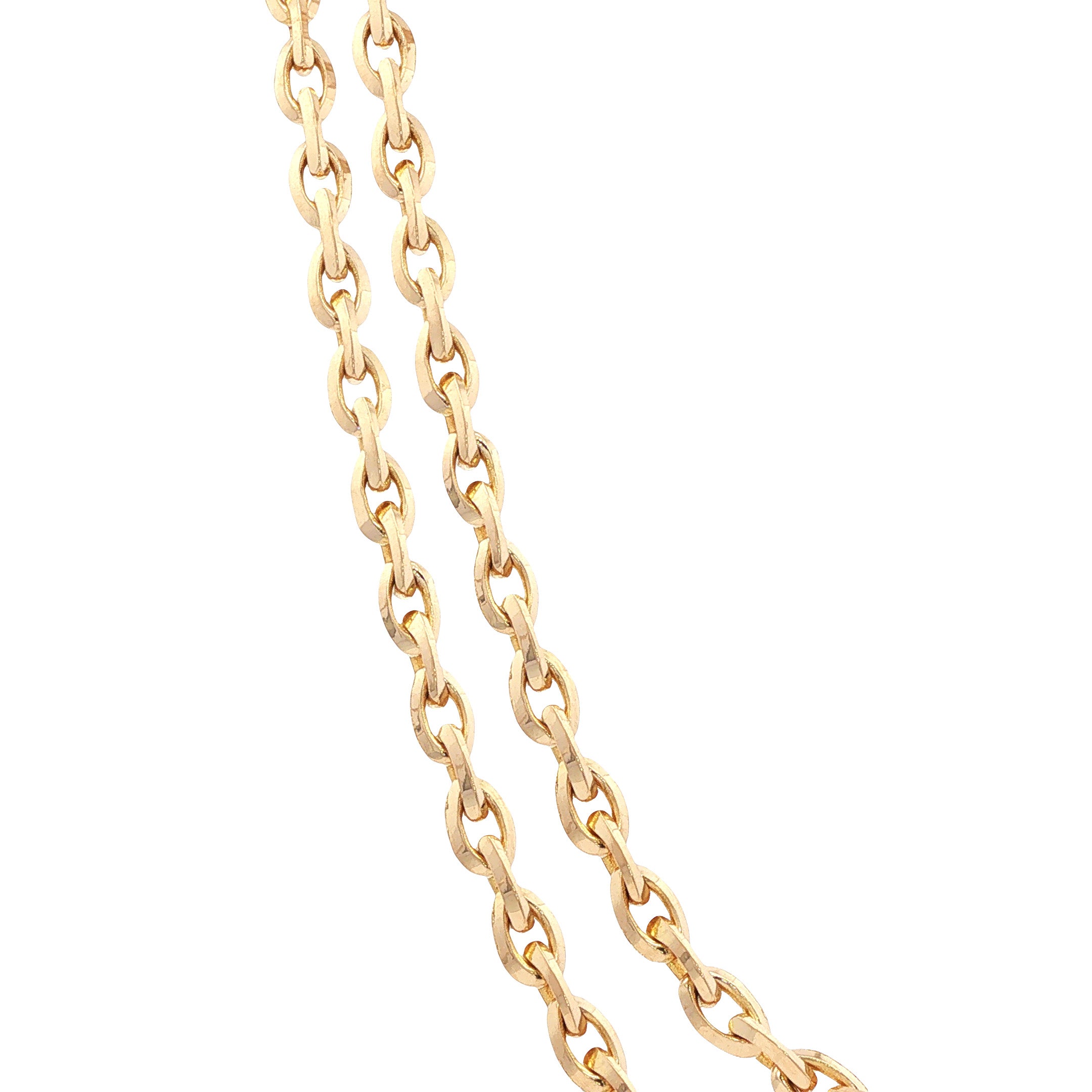 Gouden vintage fantasie anker collier 14 kt