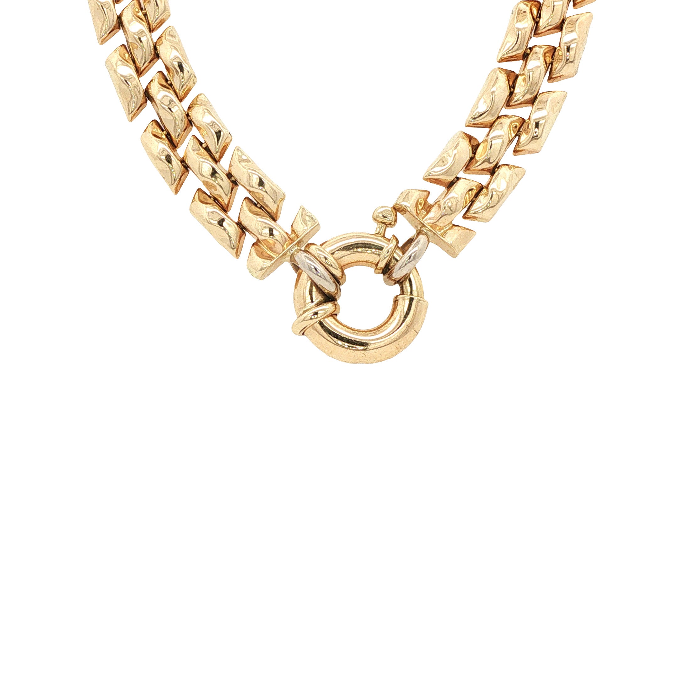 Gouden vintage fantasie collier 14 kt