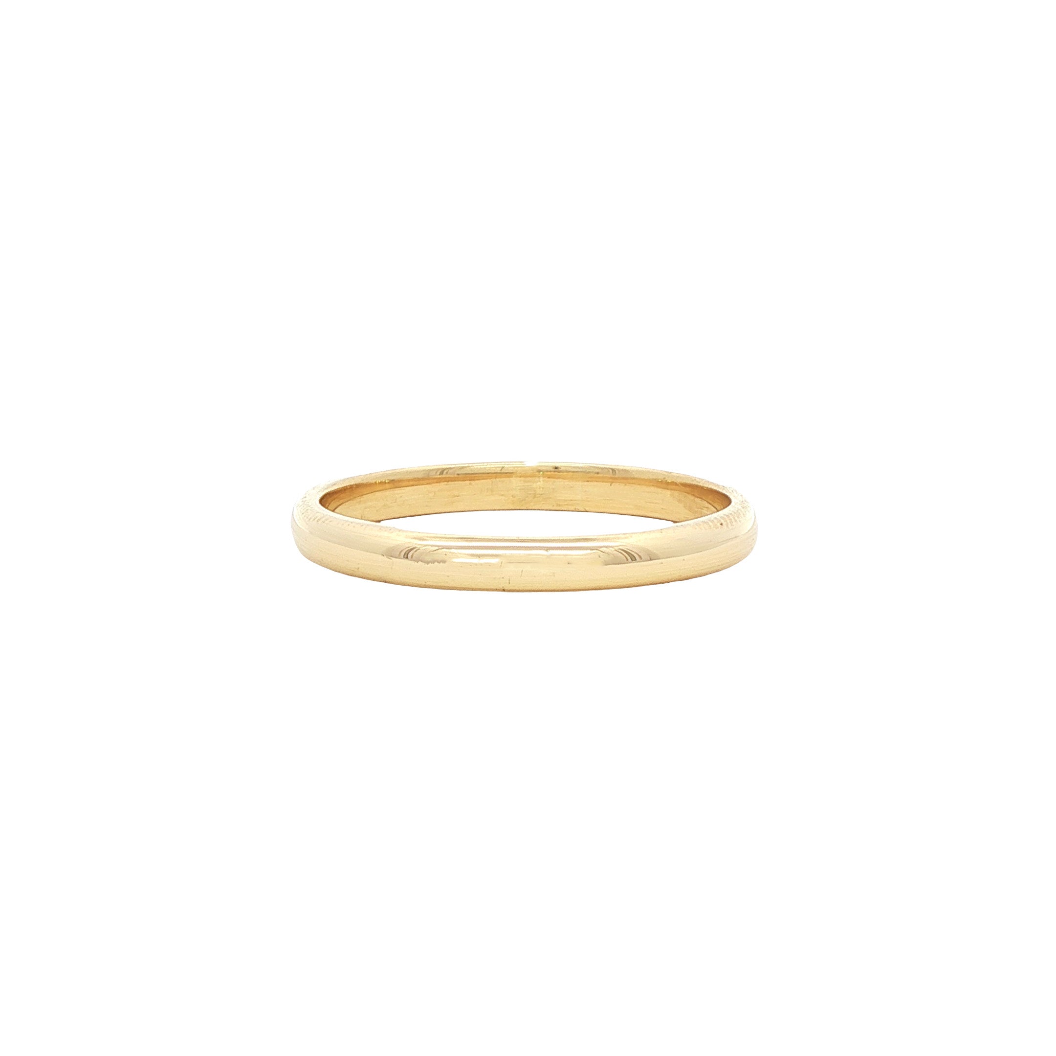 Gouden vintage gladde ring 14 kt