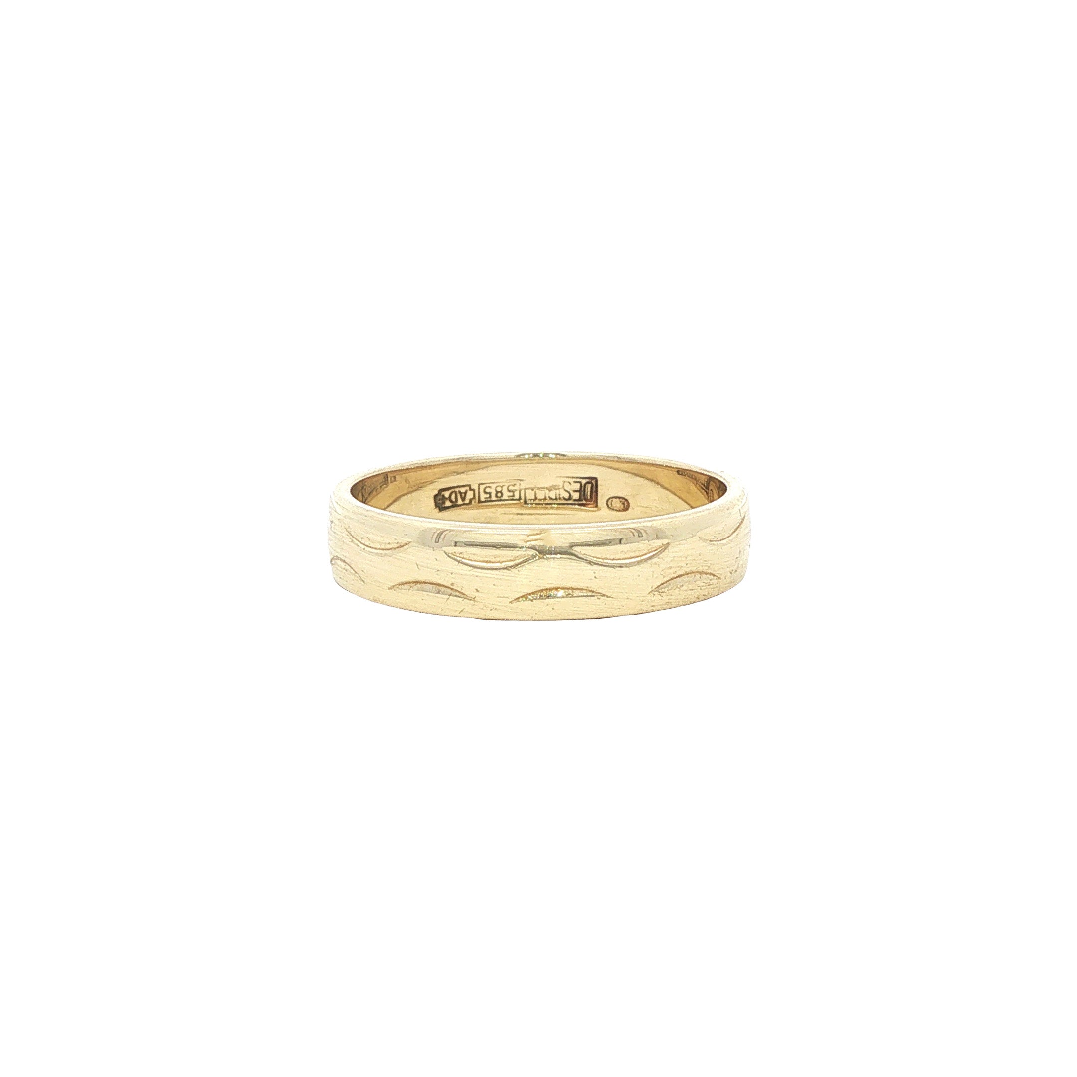 Gouden vintage fantasie ring 14 kt