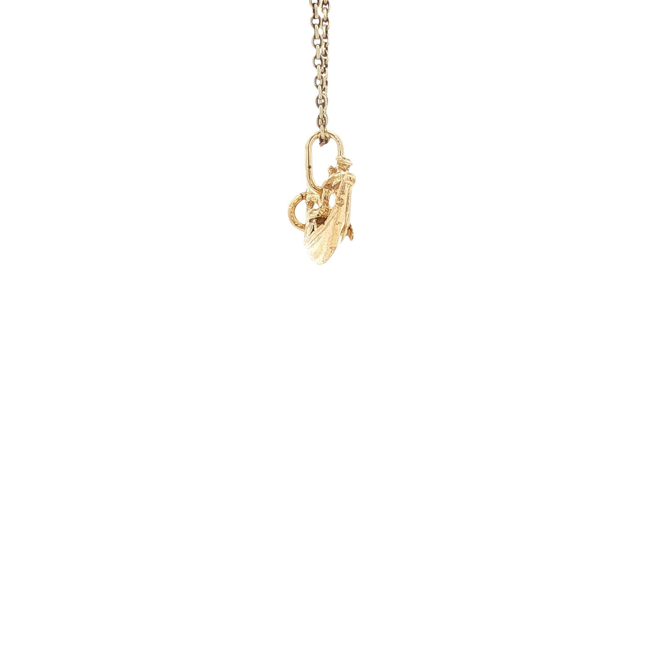 Gouden vintage gondel hanger 18 kt