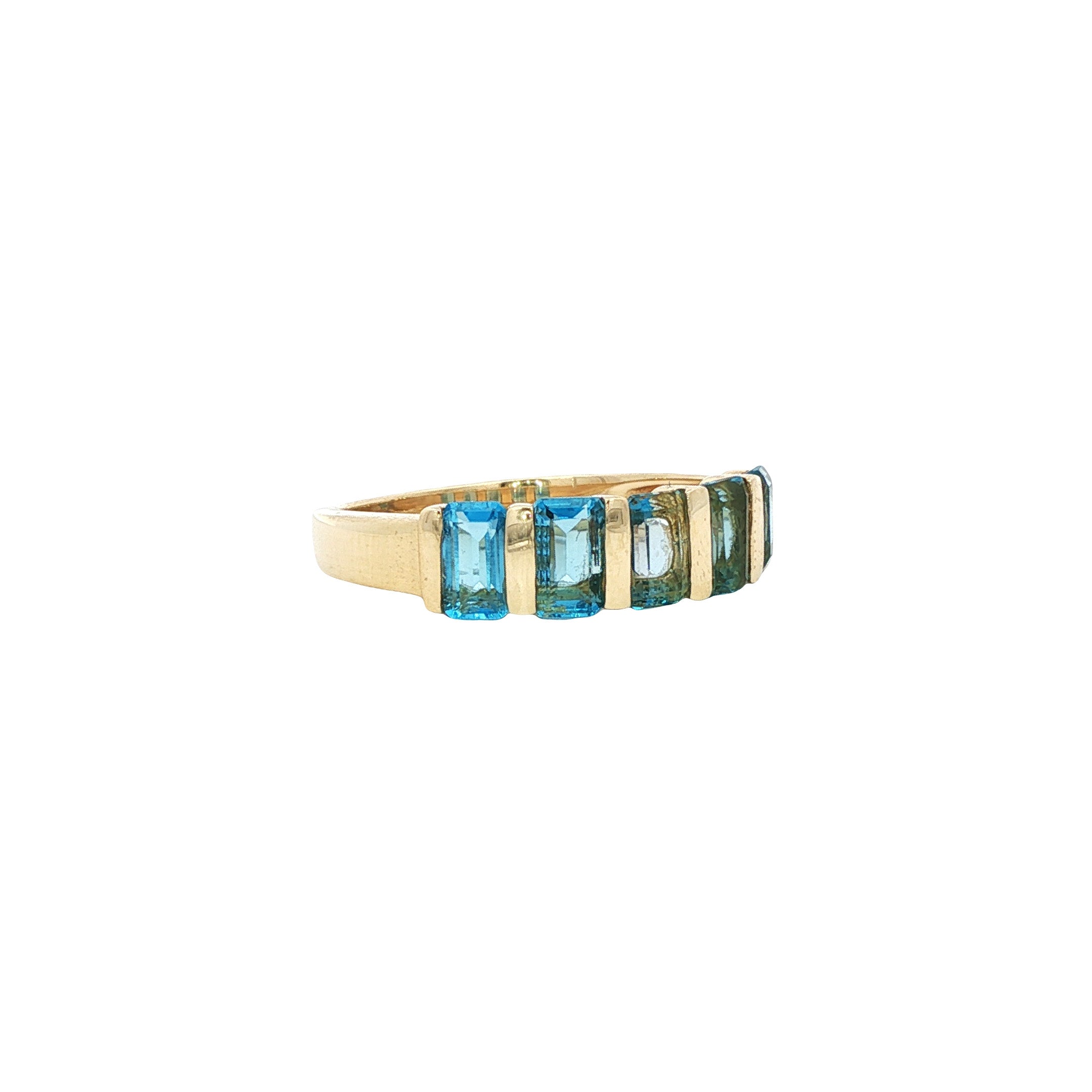 14 kt vintage gold ring with topaz