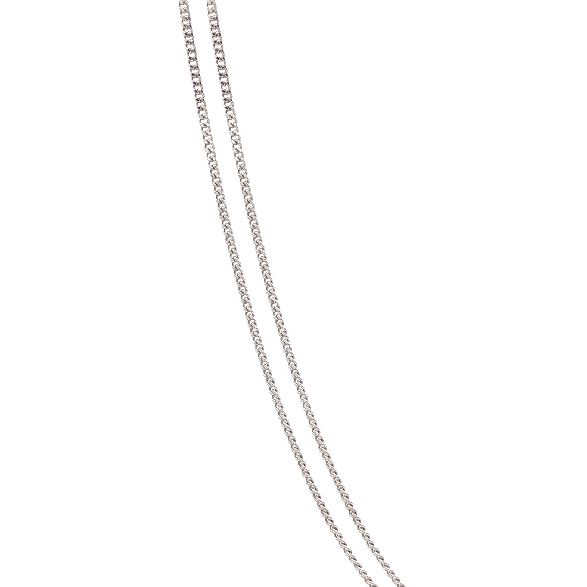 Vintage white gold gourmet necklace 14 kt