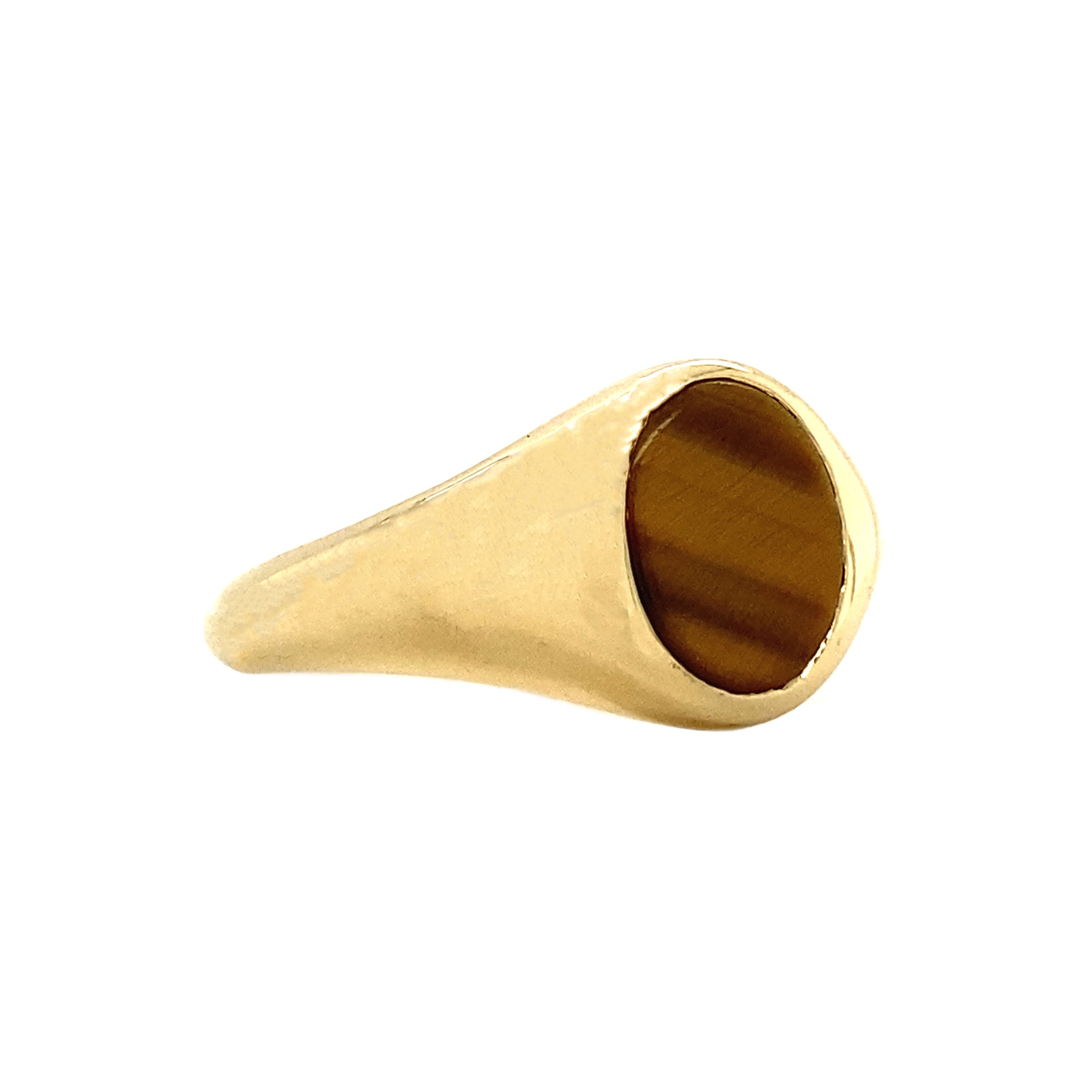 Twiggy ring xs 14 kt - Tiger Eye