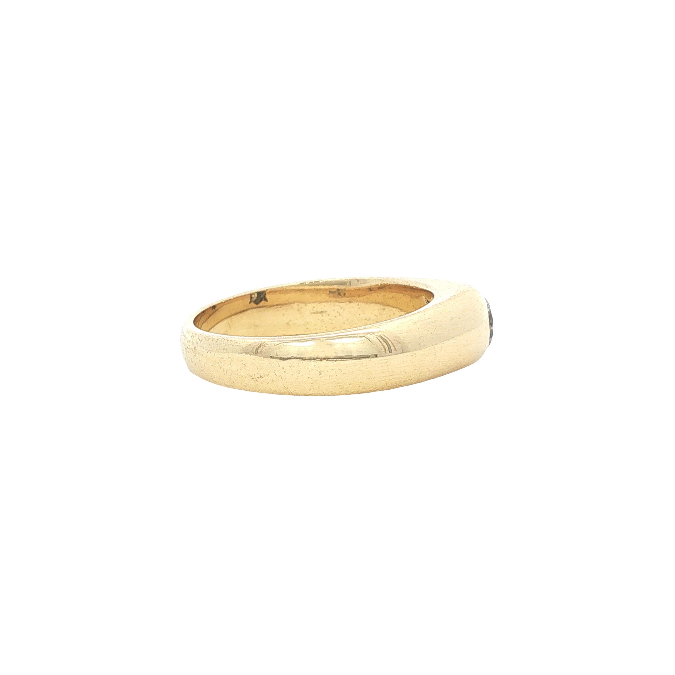 Gouden vintage ring met diamant 14 kt