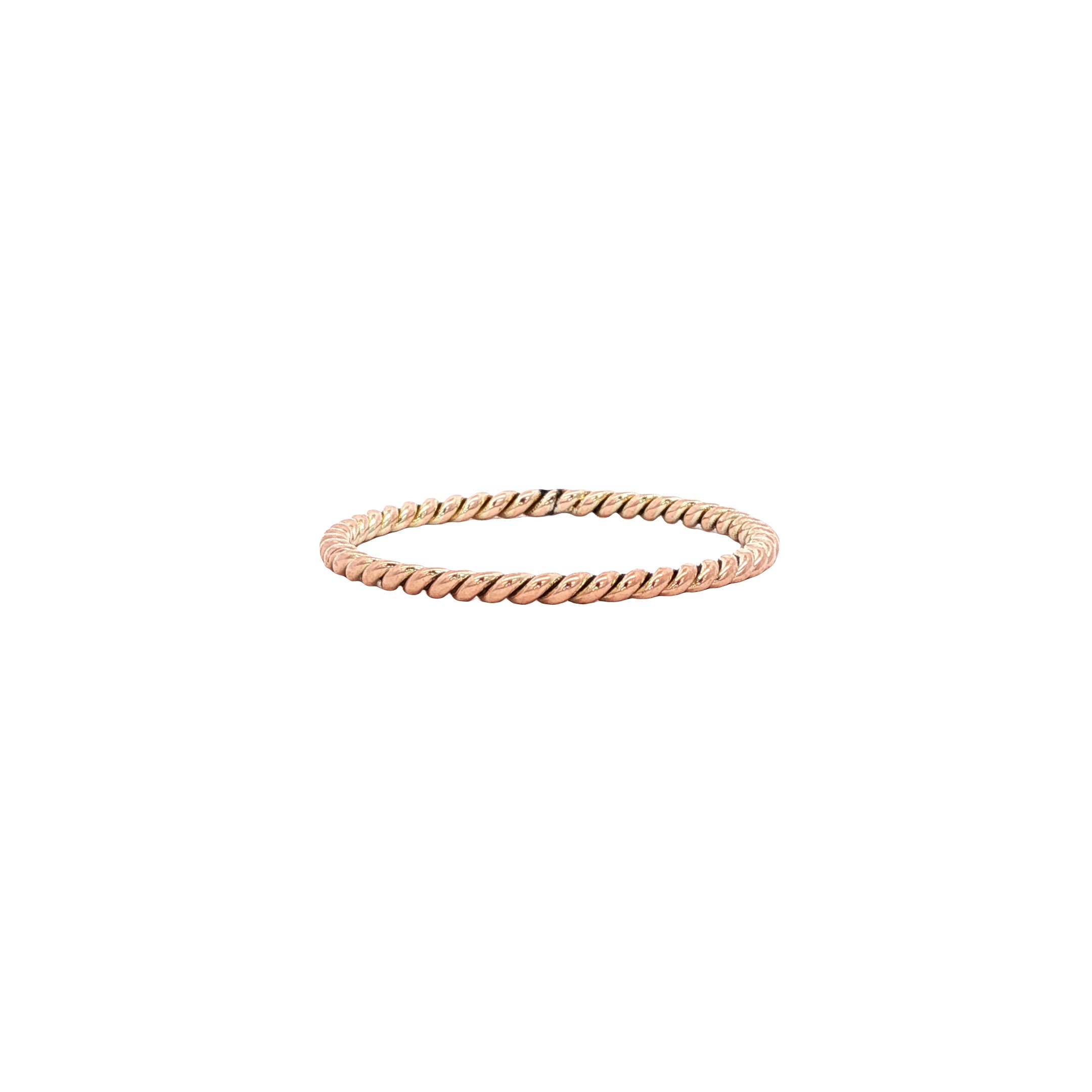 Rosé getordeerde ring 8 kt