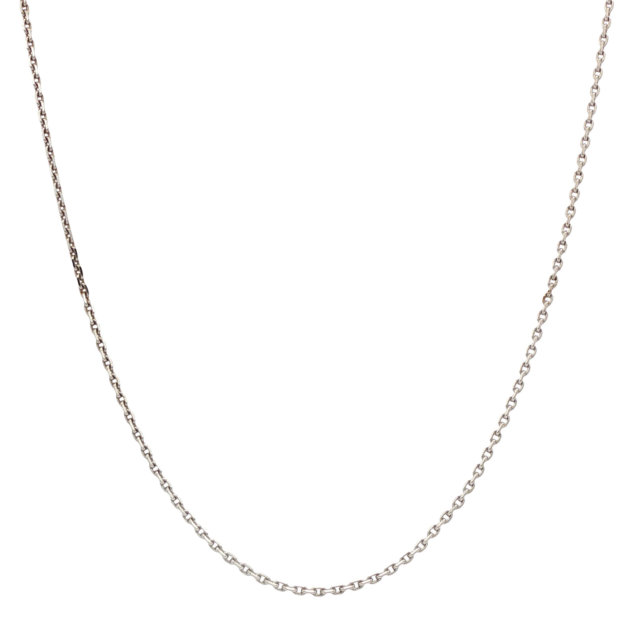 Witgouden vintage anker collier 14 kt
