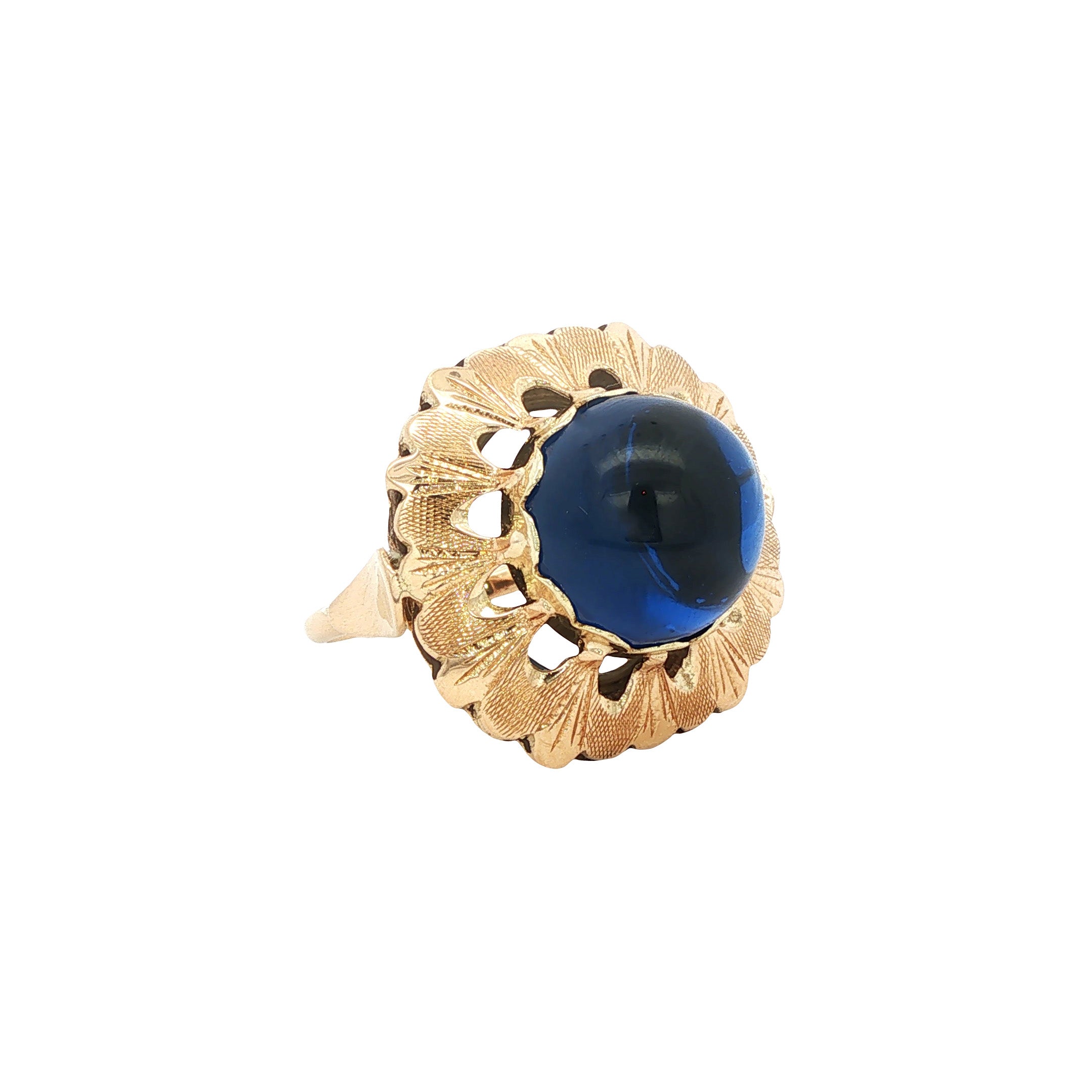 14-kt vintage gold ring with spinel