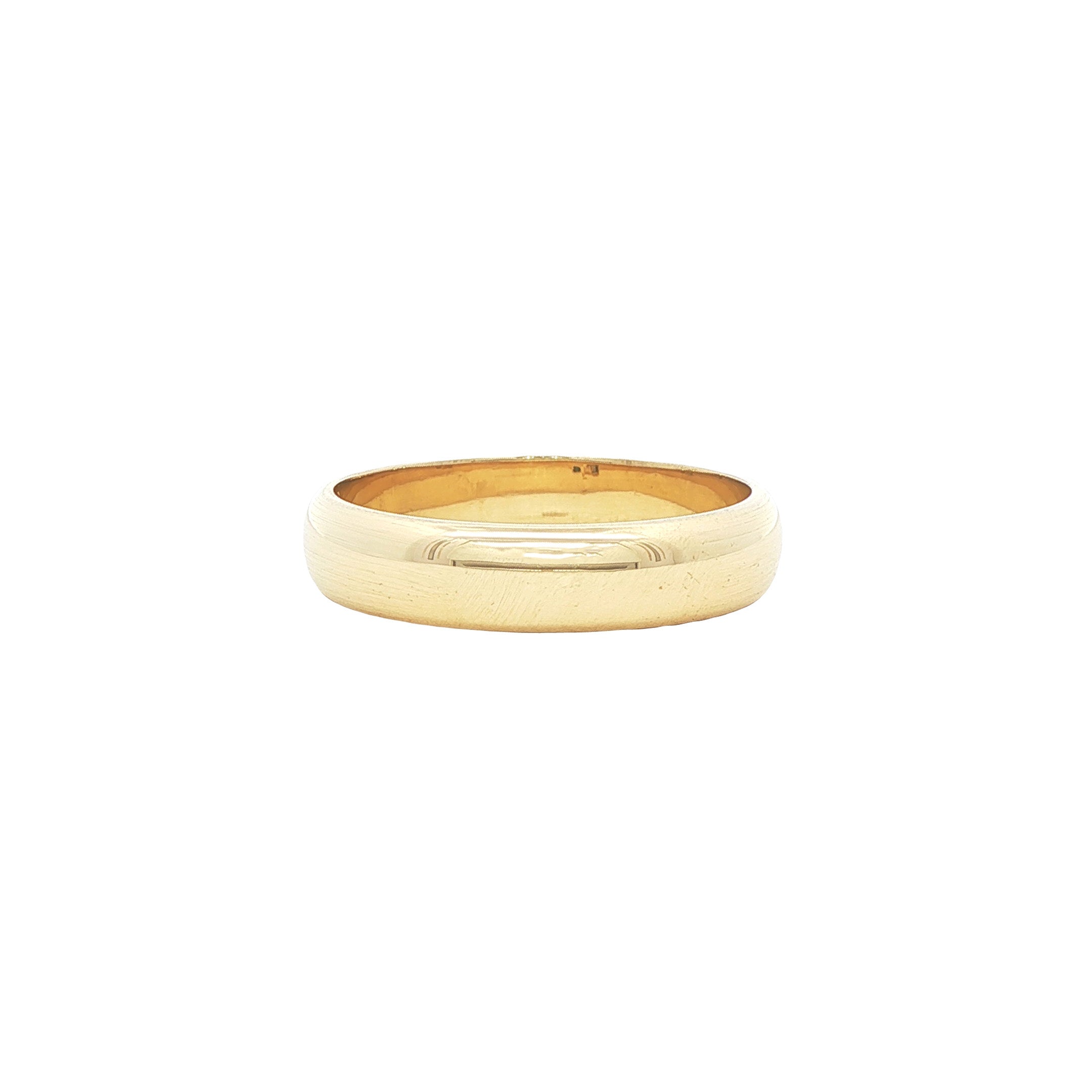 Gouden vintage gladde ring 14 kt